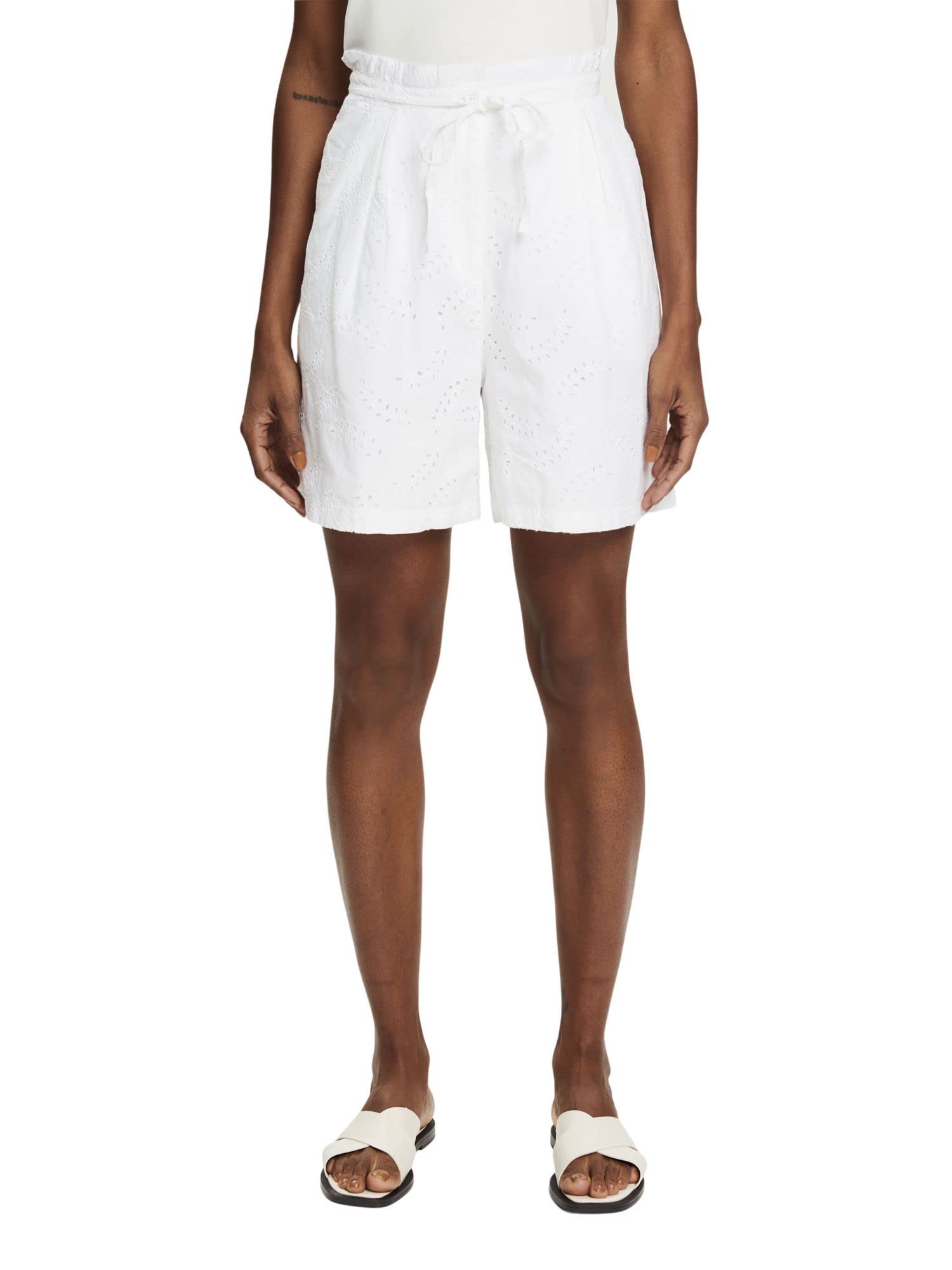 ESPRIT Women's 042ee1c314 Shorts, 100/White, 10 UK