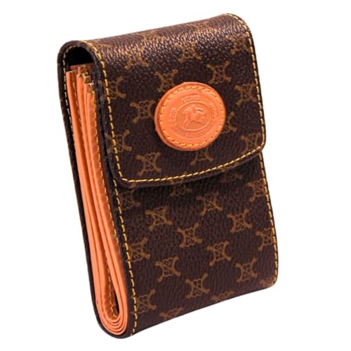 Luigi's Women’s Brown Credit Card Case – Compact PU Design with Leather Trim, 12-Card Storage
