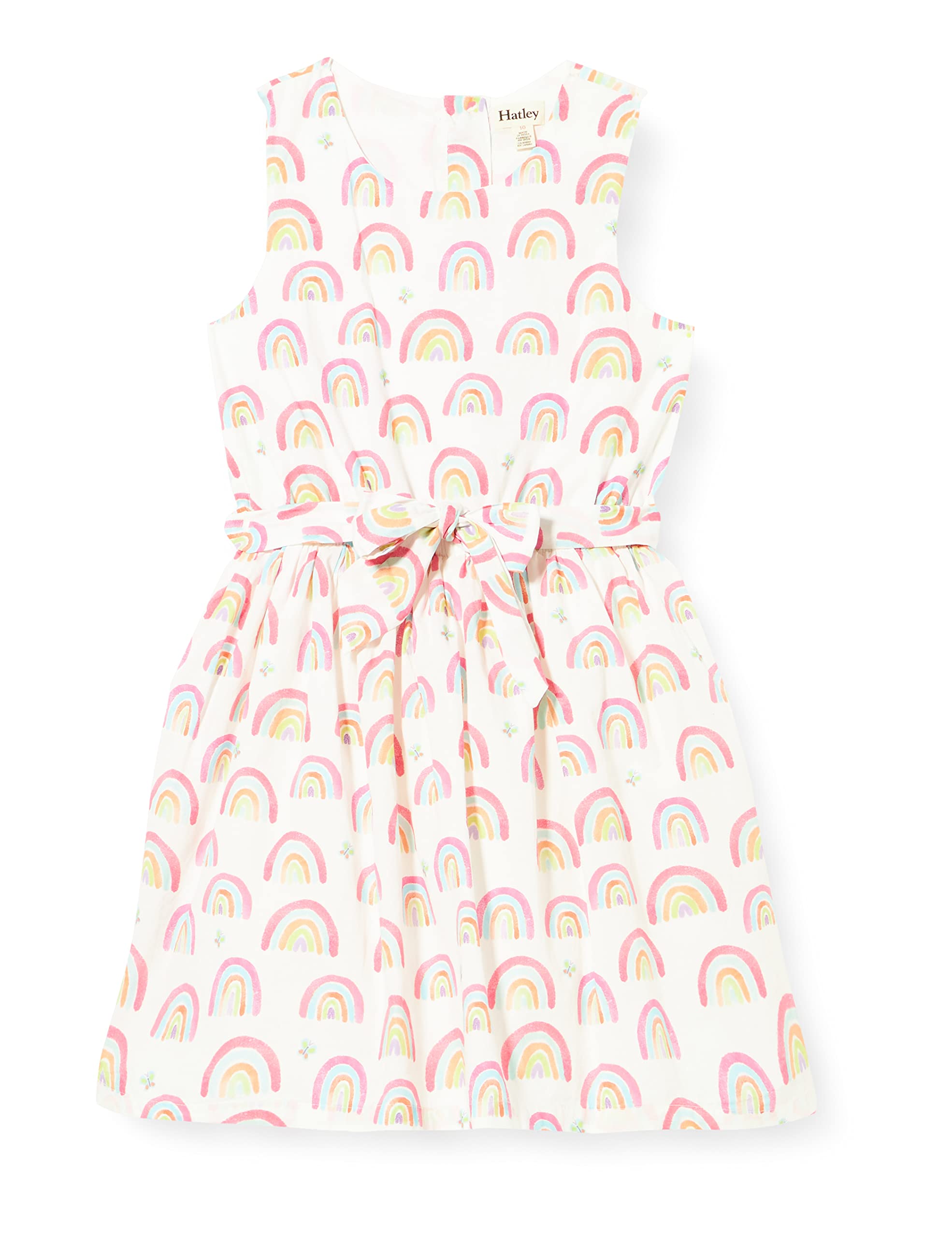 Hatley Girl's Party Dress, Pretty Rainbows, 4 Years