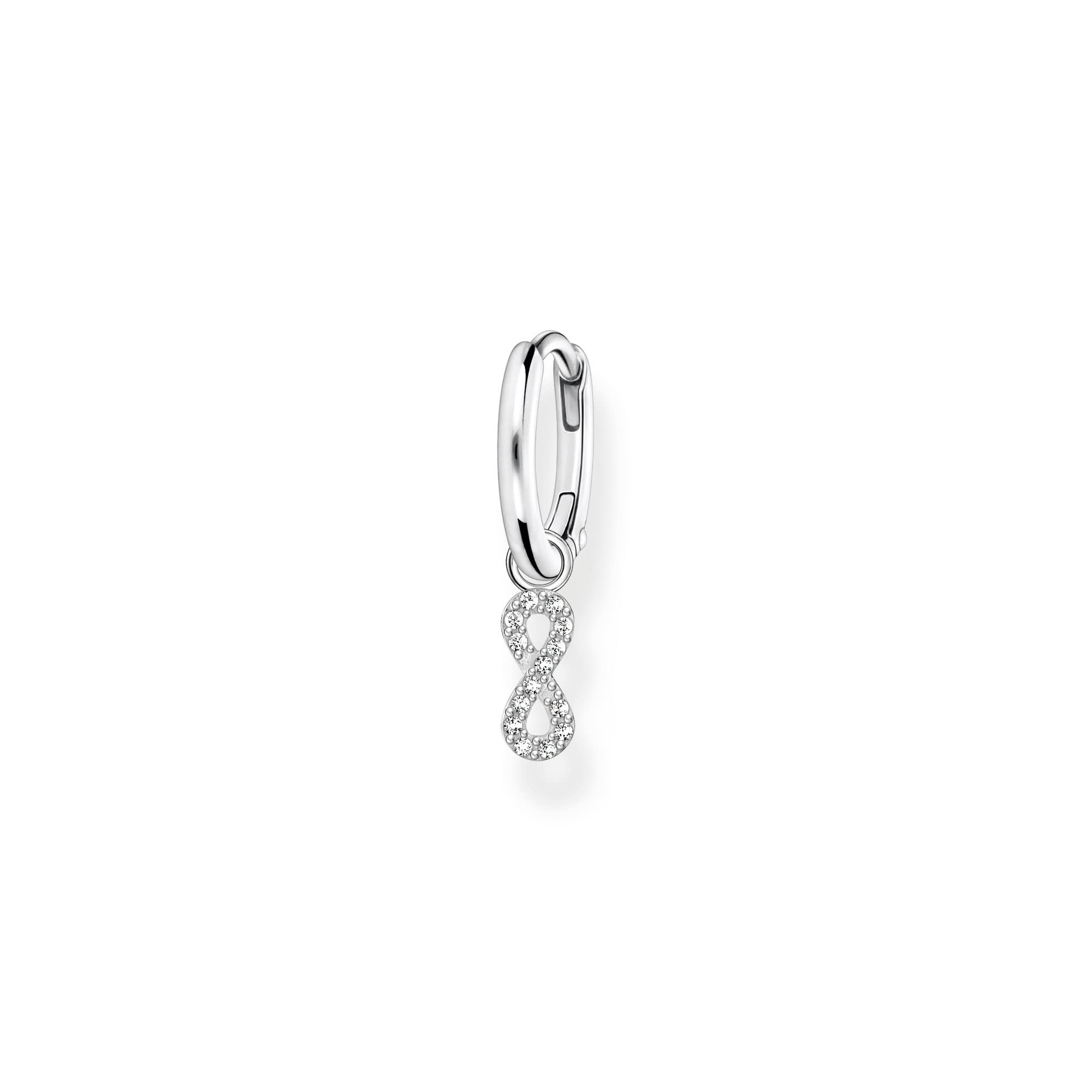 Thomas Sabo Women Single Hoop Earring with Infinity Pendant 925 Sterling Silver CR704-051-14