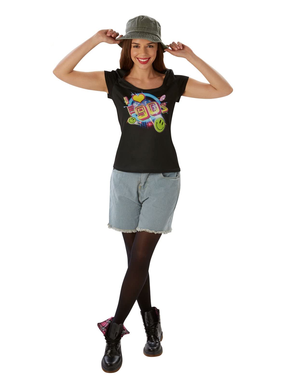Rubies 810680L Official I Love The 90's T-Shirt Costume, Women's, Large Halloween, World Book Day