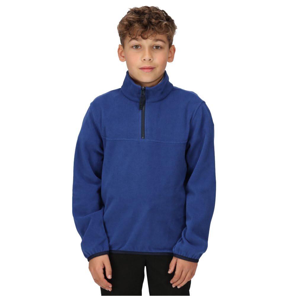Regatta Boys Half Zip Micro Fleece Jacket, Lightweight, Warm and Sustainable Pullover Sweater - Perfect for Outdoors, Hiking, Walking & Camping
