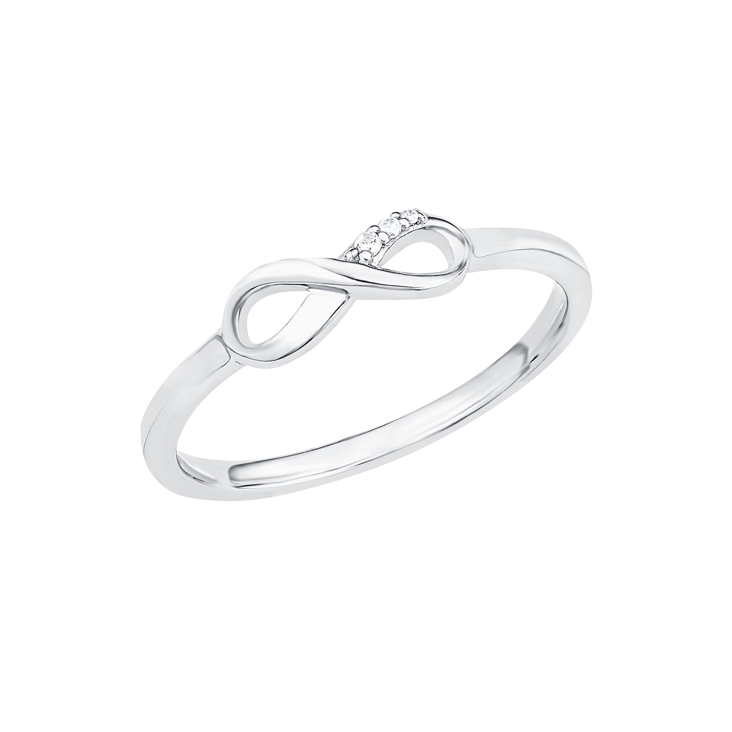 s.Oliver Ring Women Rings, with Zirconia synth., Silver, Infinity, Comes in jewelry gift box, 2017250