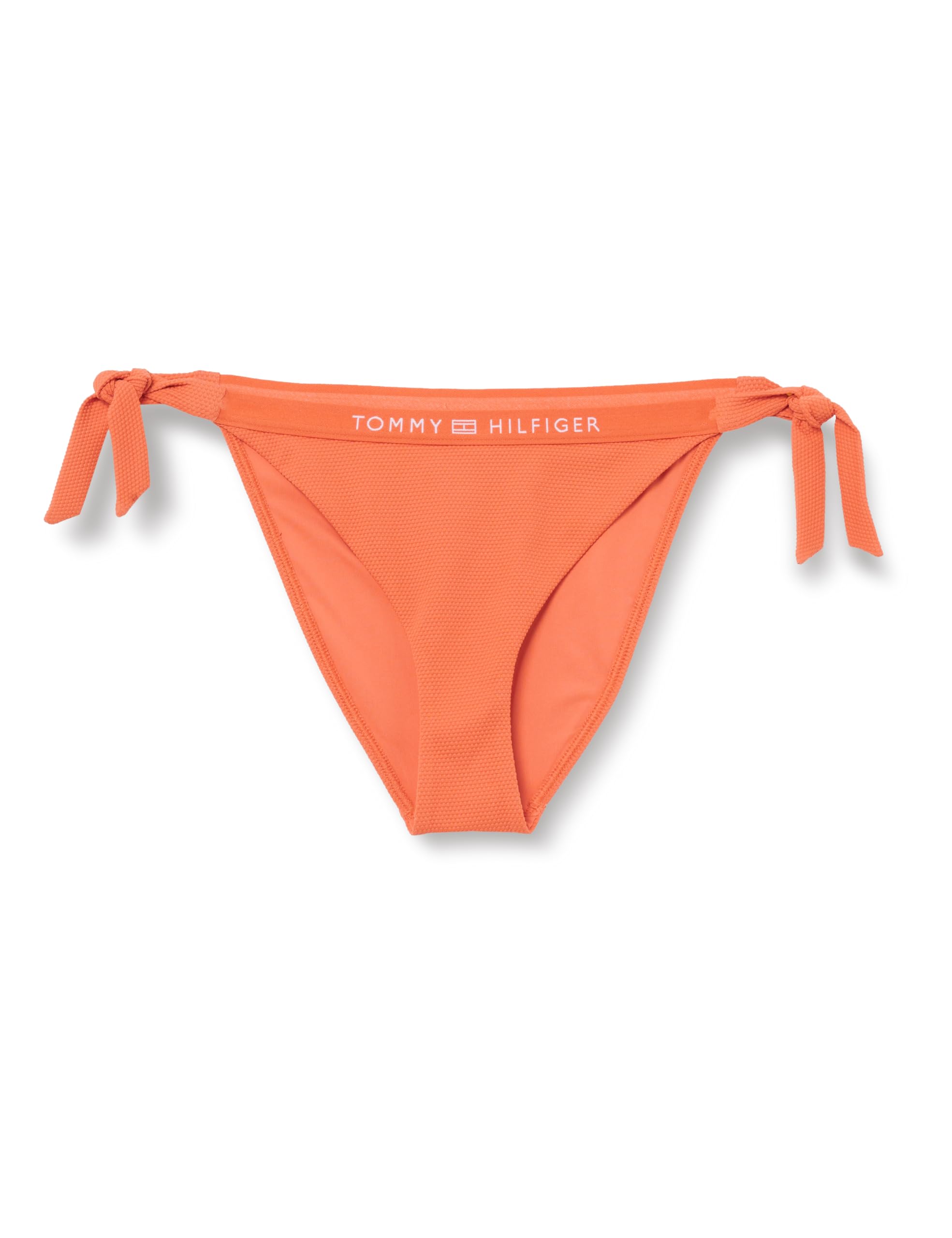 Tommy Hilfiger Women's Side Tie Bikini Uw0uw05260 Side Tie, Red (Mosaic Vermillion), XS