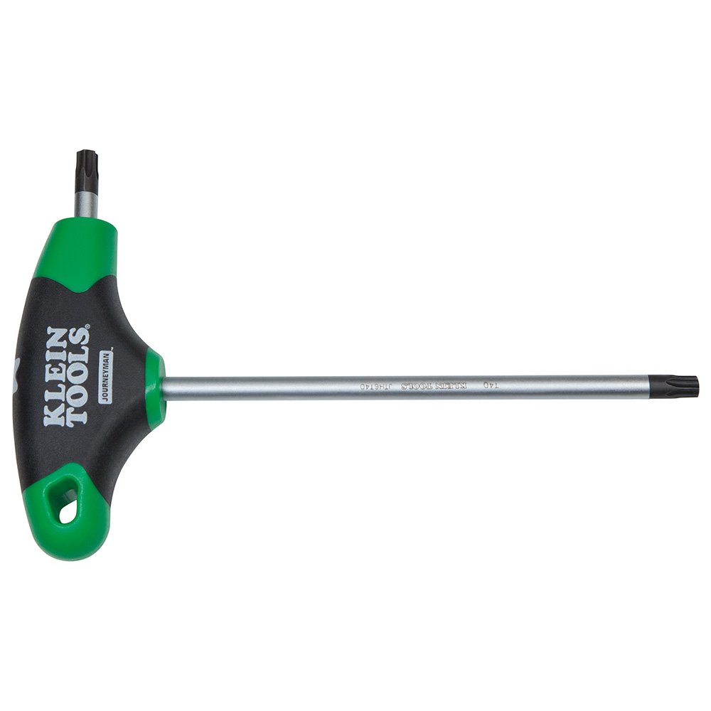 T40 Torx Hex Key with Journeyman T-Handle, 6-Inch Klein Tools JTH6T40, Green