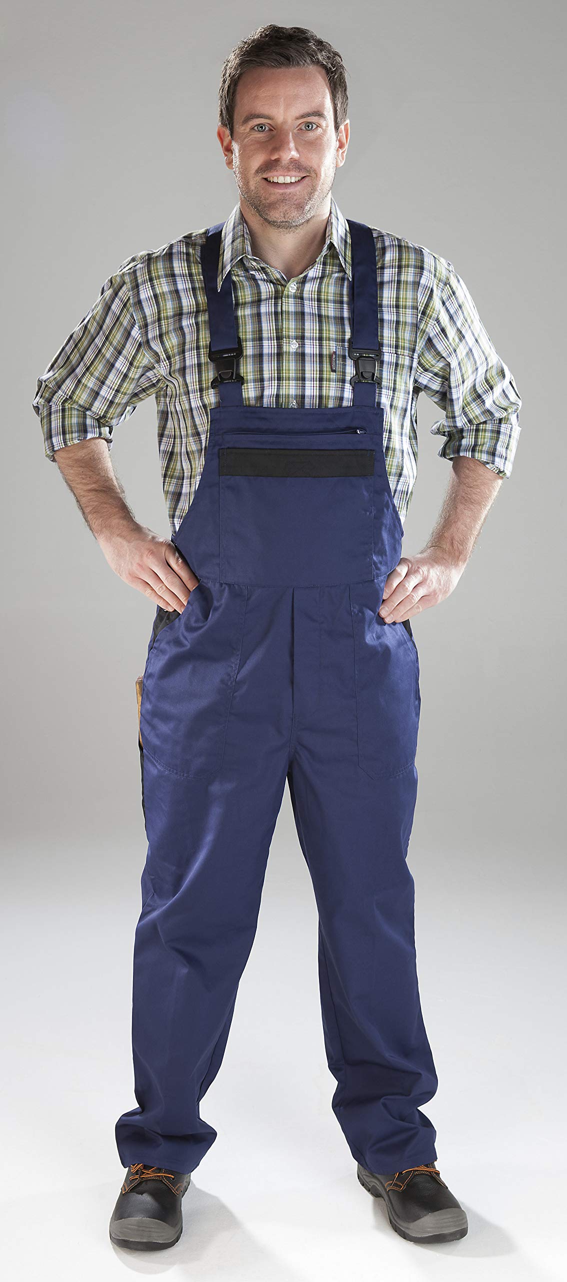 Terratrend Job 20234-54-7400 Size 54 "Basic" Dungarees - Marine Blue