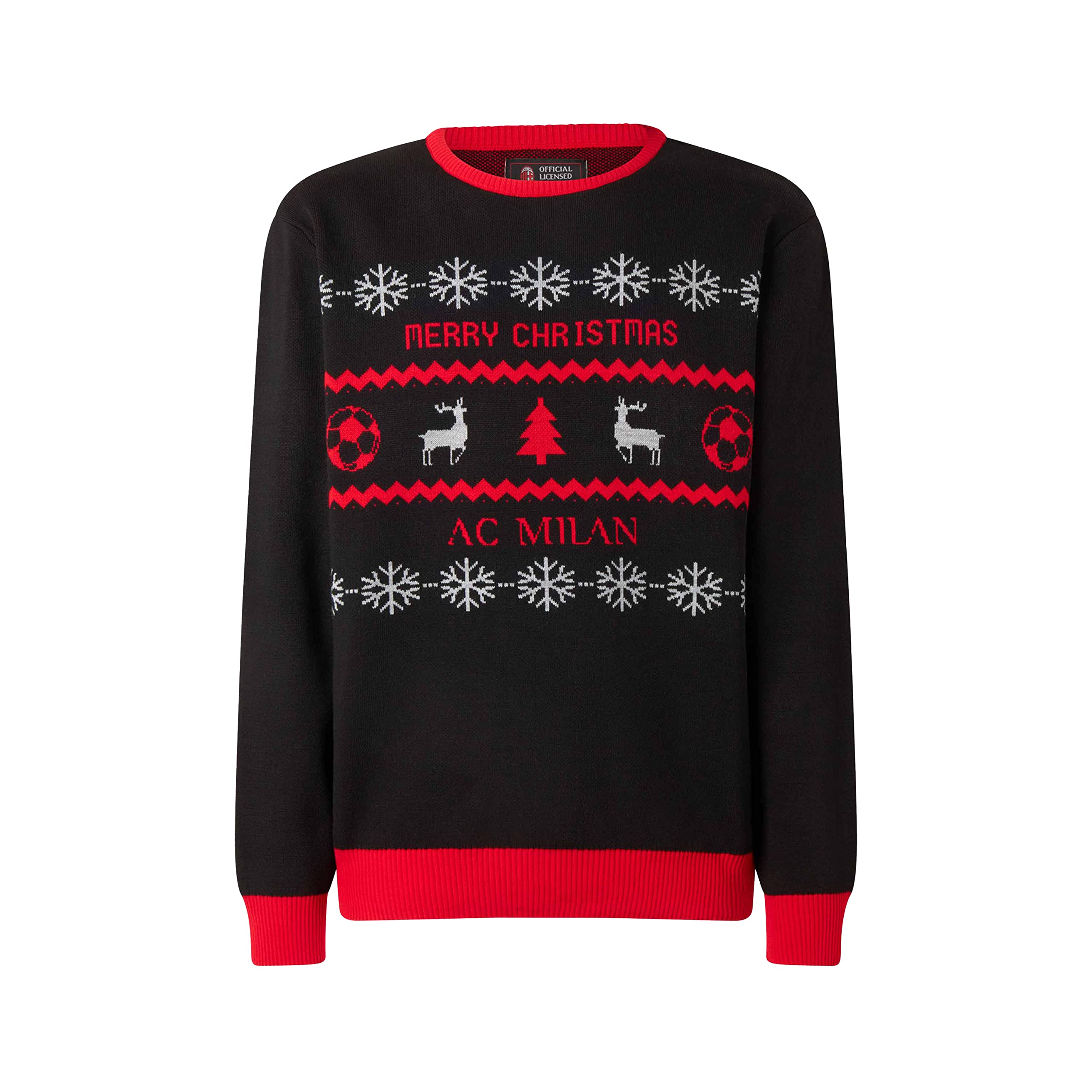 AC Milan, Christmas Jumper, Christmas Sweater 2022, Official Product Black