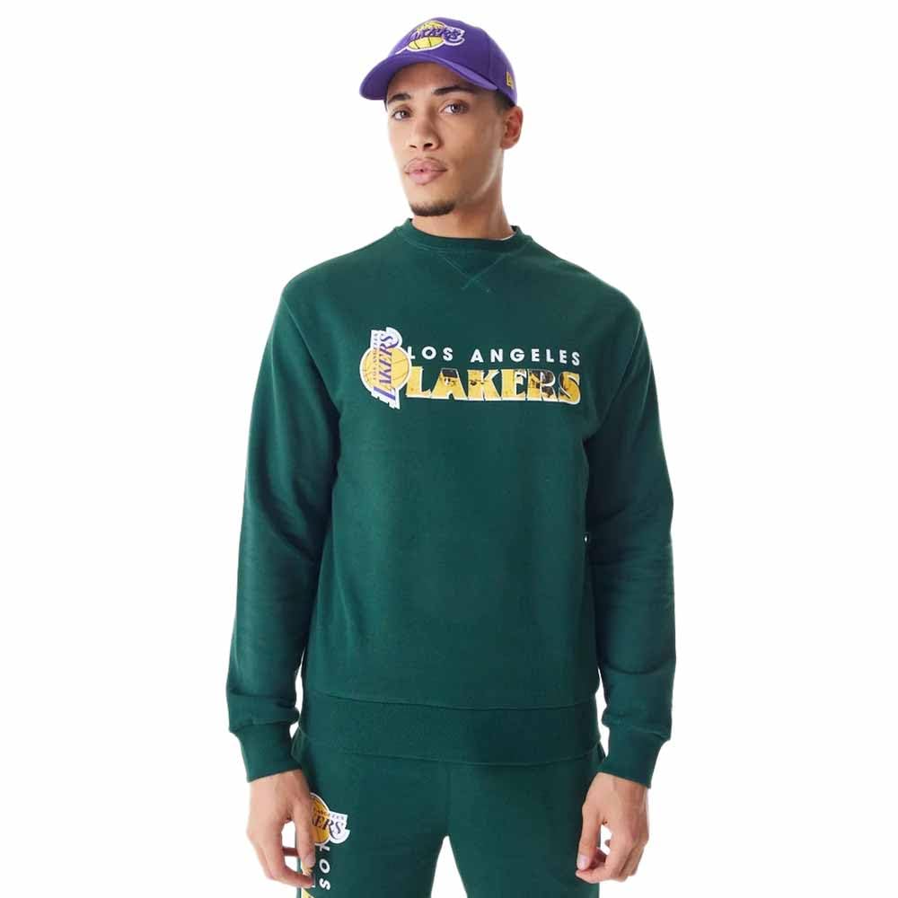 New Era NBA Los Angeles Lakers Crew Neck Sweater Dark Green