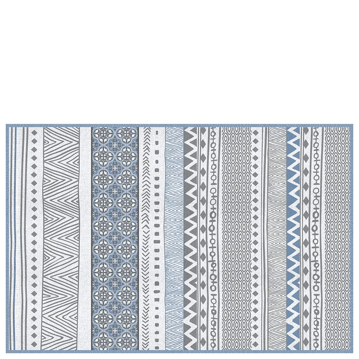 Laroom Asilah Blue Vinyl Kitchen Rug 65x100cm