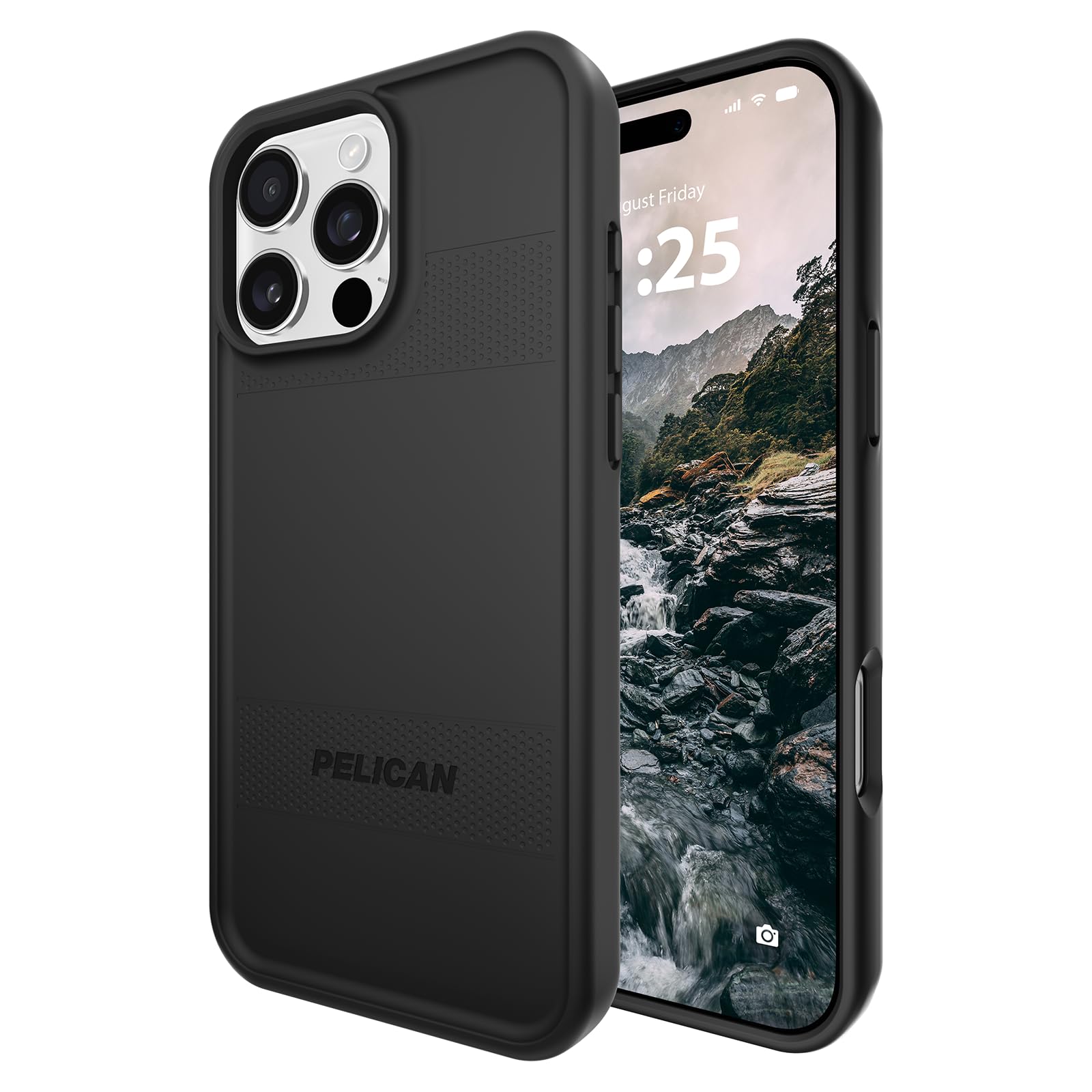 Pelican Protector iPhone 16 Pro Max Case [Compatible with MagSafe] Rugged Magnetic Phone Case with 16ft Military-Grade Drop Protection - Heavy Duty Phone Cover for iPhone 16 Pro Max - Black