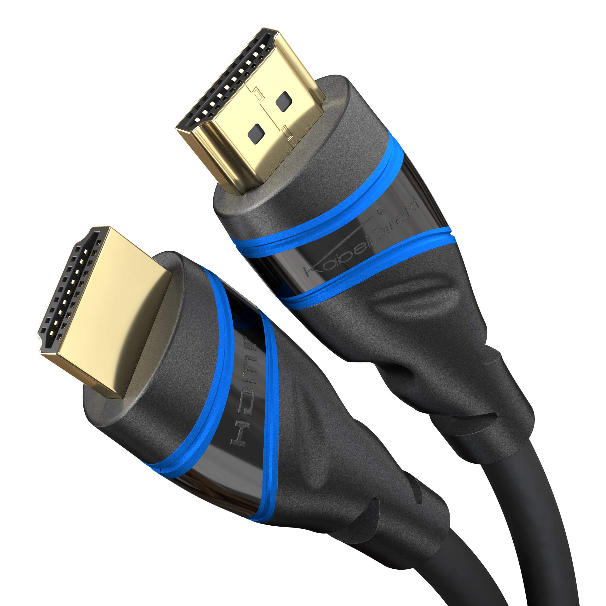 KabelDirekt – 10K & 8K HDMI Cable, HDMI 2.1b – 2m, available in 0.5-5m – Certified, developed in Germany (Ultra High Speed HDMI 2.1 Cable, for PC, PS5 or Xbox, monitor or TV – blue/black)
