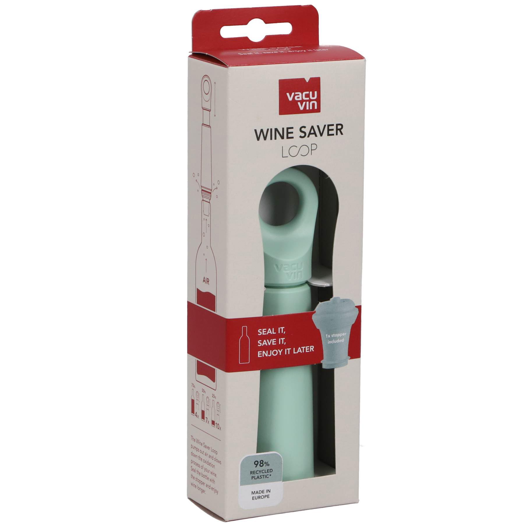 Vacu Vin Vacuvin Loop Jade Pump with Stopper