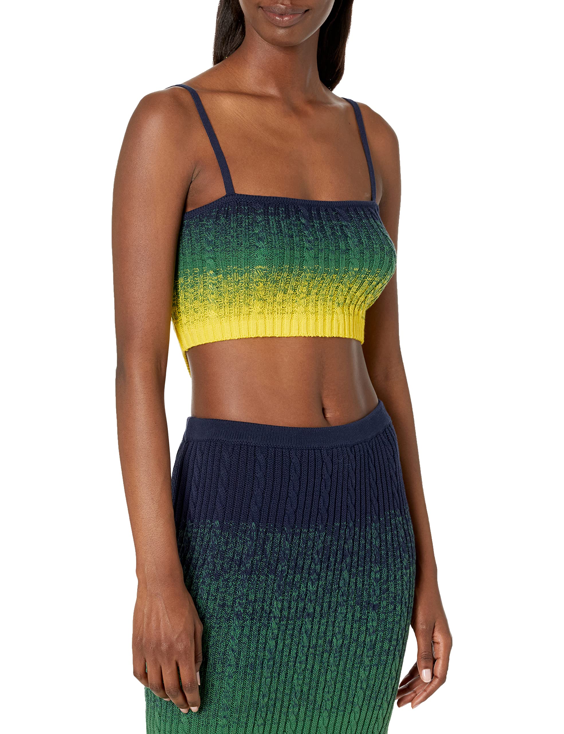 The Drop Women's Viv Ombre Bralette, Navy Ombre, L