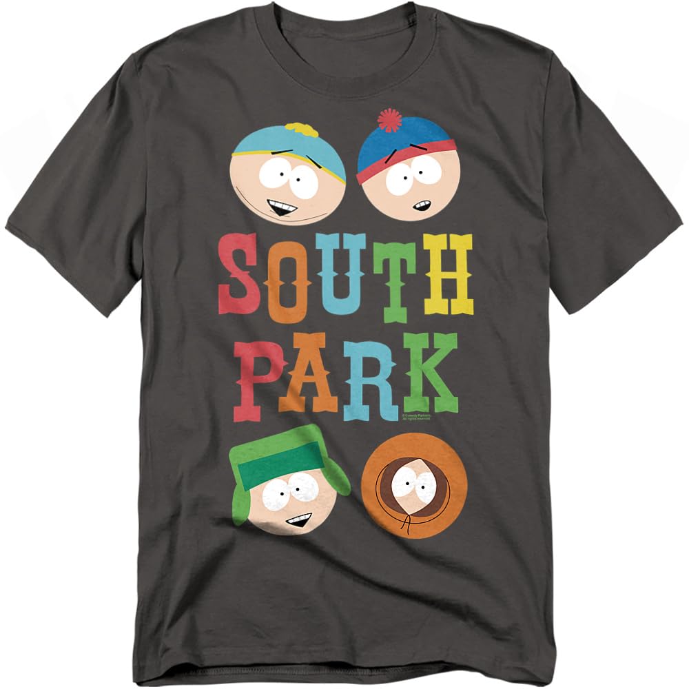 South Park Best Buds Unisex T Shirt, Charcoal, XXL