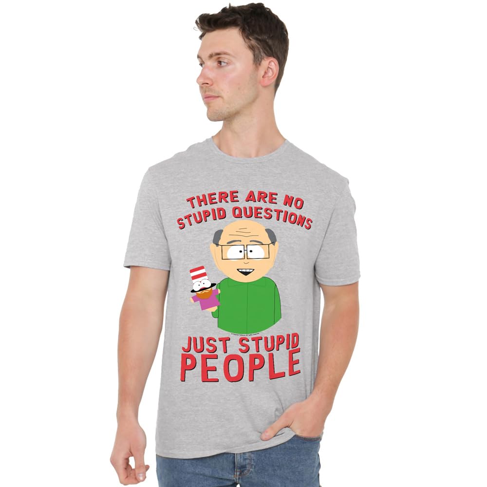 South Park Stupid Questions Unisex T Shirt, Slate, M