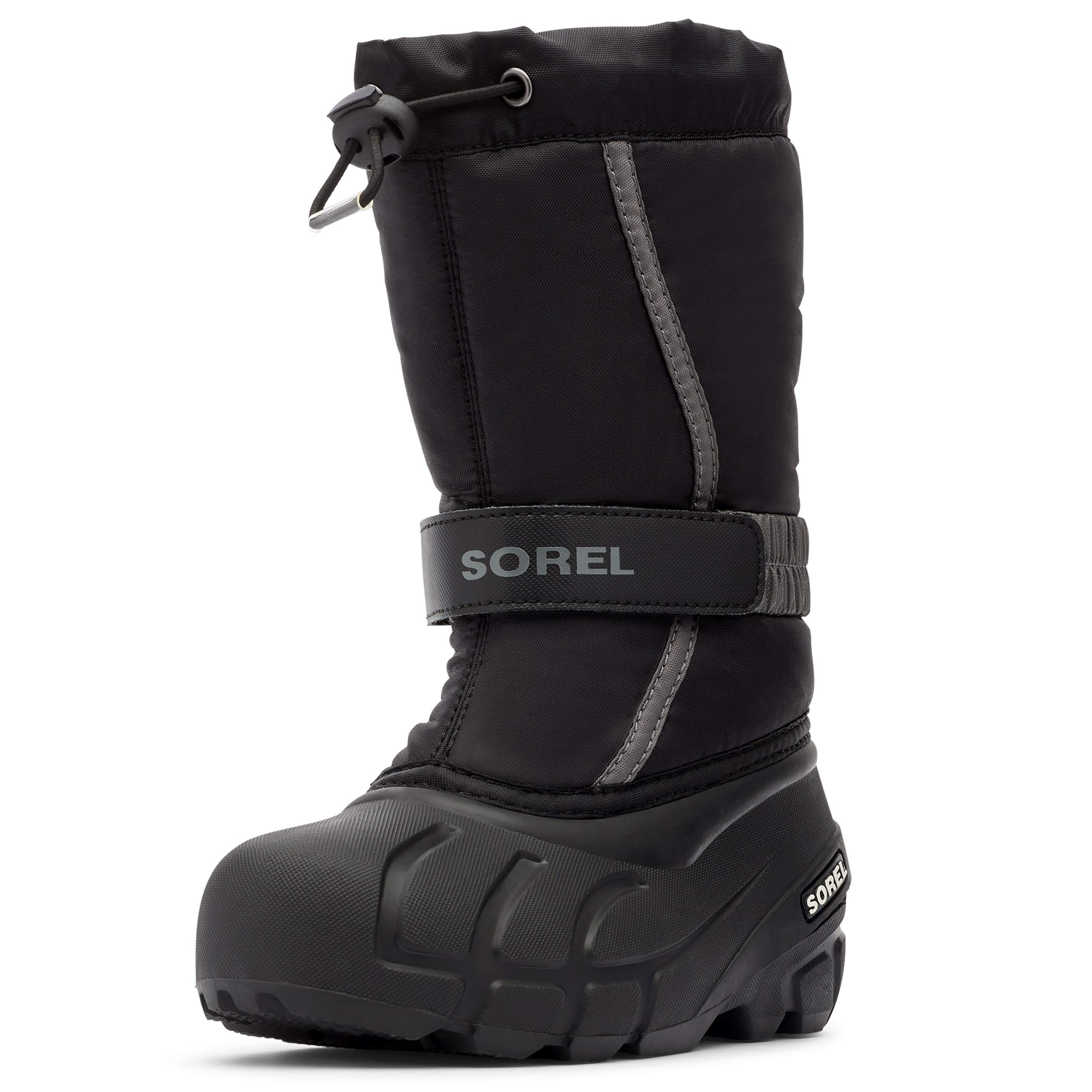 Sorel KIDS FLURRY Waterproof Unisex Baby Snow Boots, Black (Black x City Grey) - Children, 8 UK