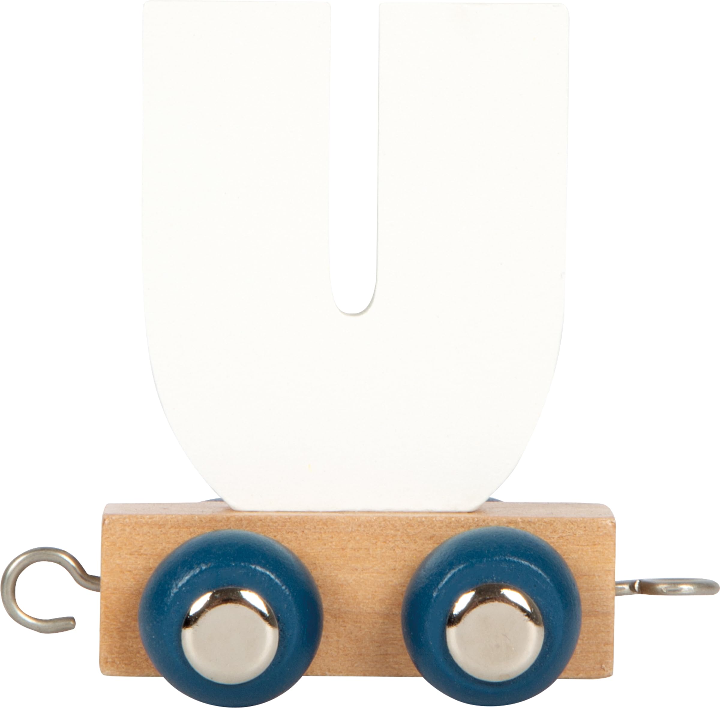 small foot Letters Train Polar U, Wood, Custom combinable Wooden Train for Decor or as a Gift, 12591