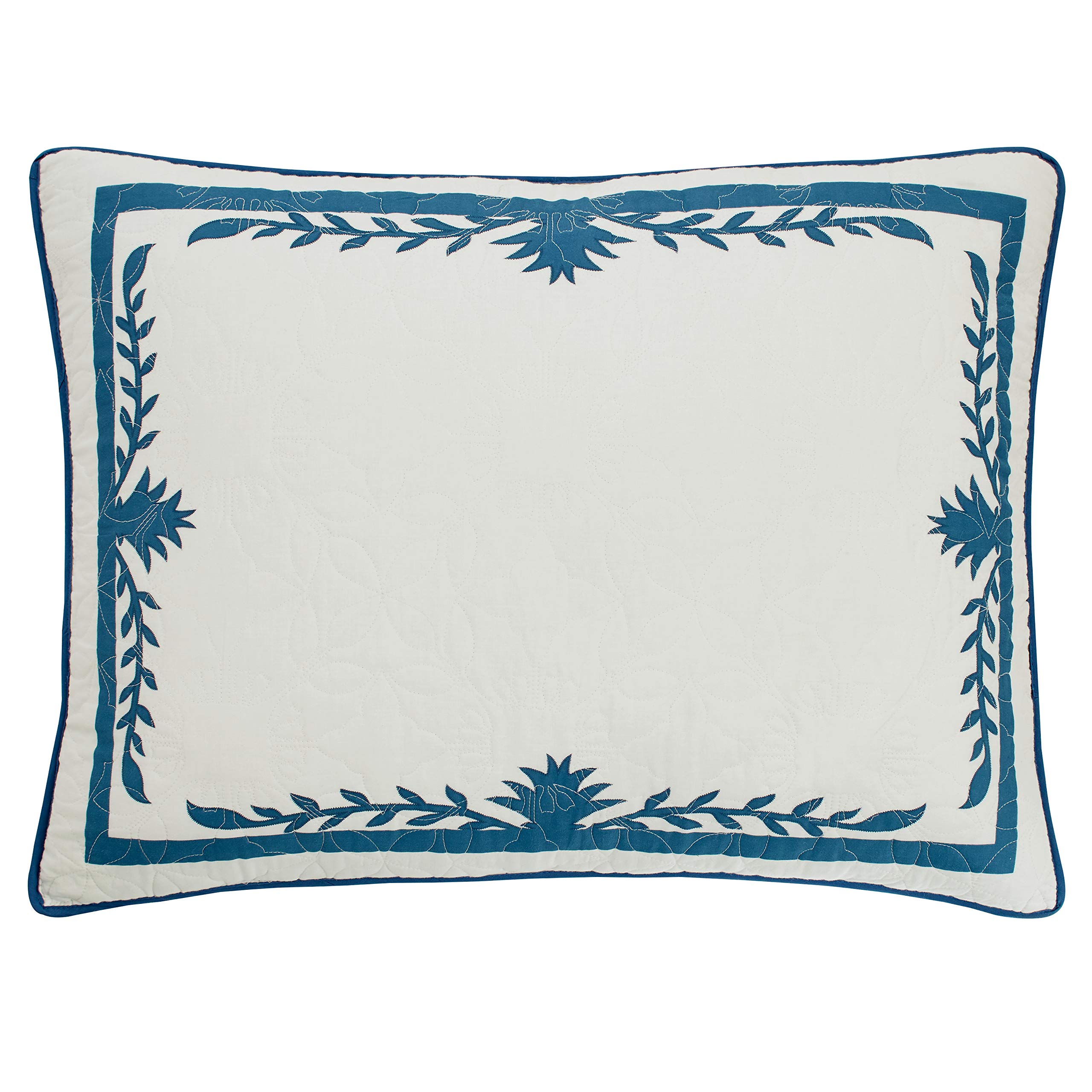 Tommy Bahama- Aloha Pineapple Cotton Blue Standard Sham, Stylist Home Decor (Aloha Pineapple Blue, Standard Sham)