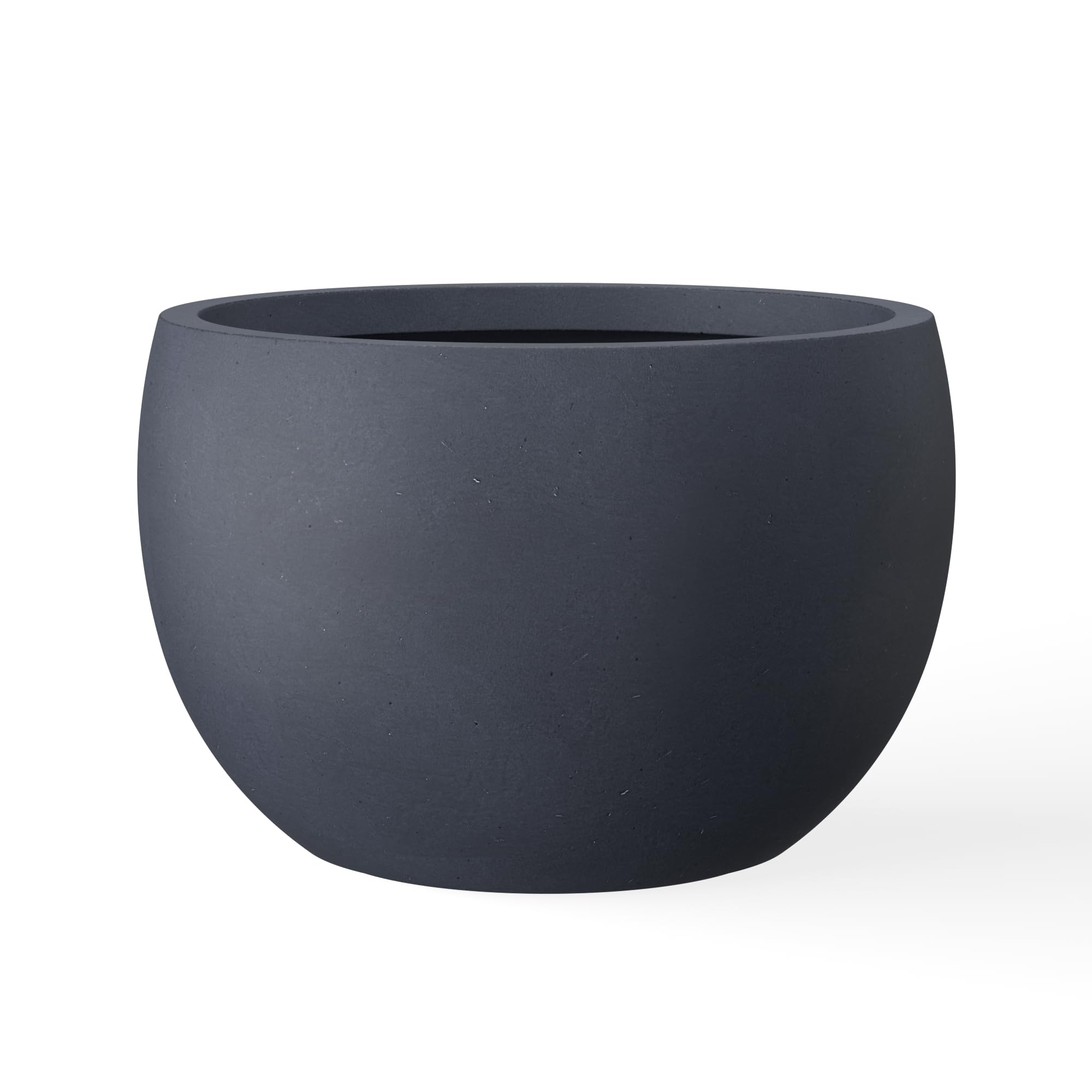 Kante Planter, Concrete, Charcoal, 15.7" D