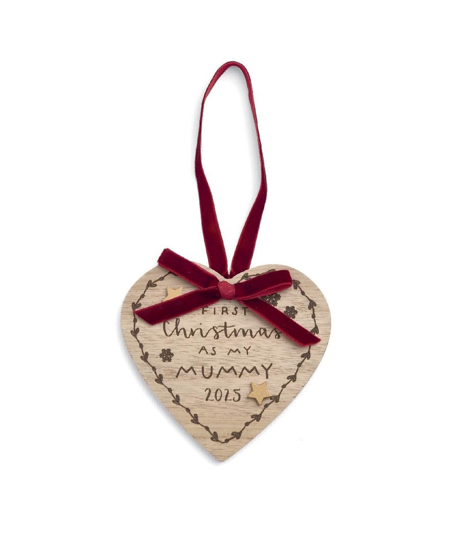 Mamas & Papas My First Christmas 2025 Wood Hanging Decoration Mummy