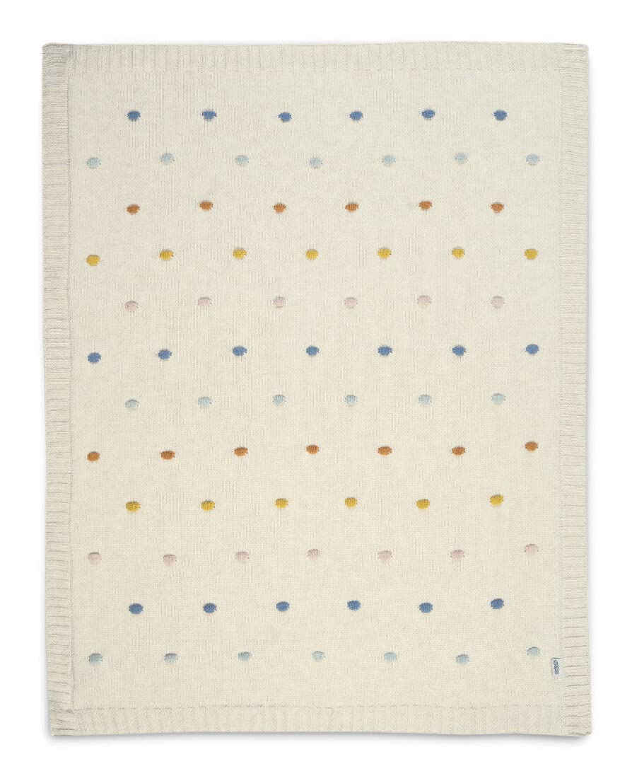 Mamas & Papas Small Knitted Blanket, Spot Multi