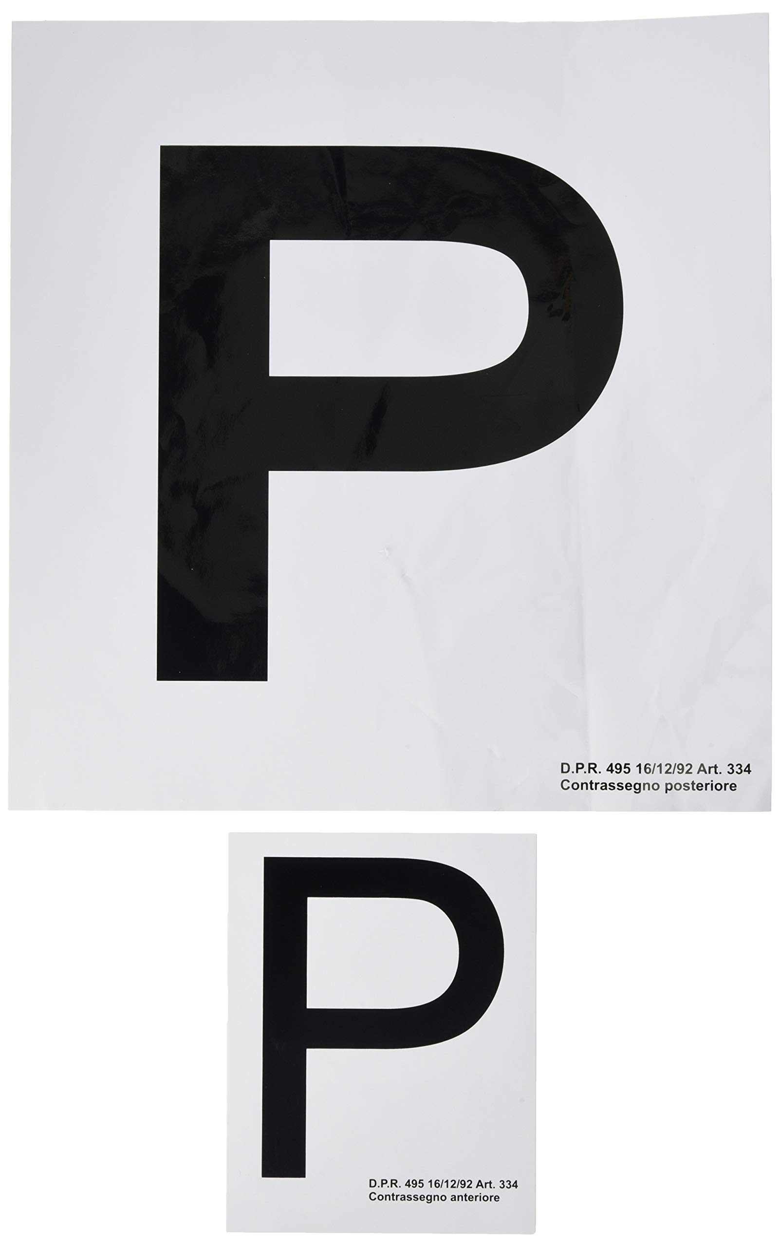 4R Quattroerre.it - 1570 - Sticker Marking P Beginner, Set of 2 Front + Rear