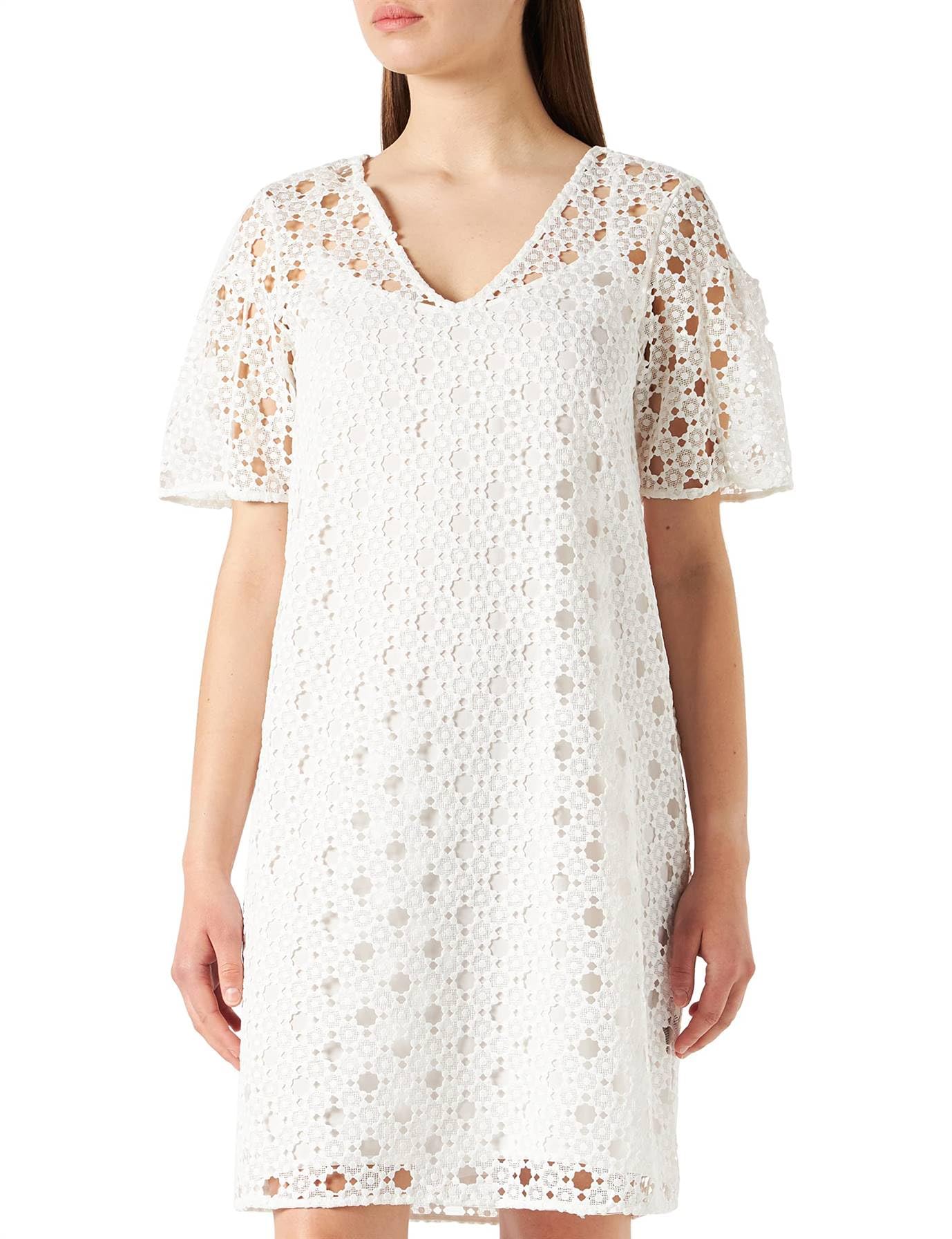 s.Oliver BLACK LABEL Women's 150.10.20.200.2114257 Dress, White 0200, 8