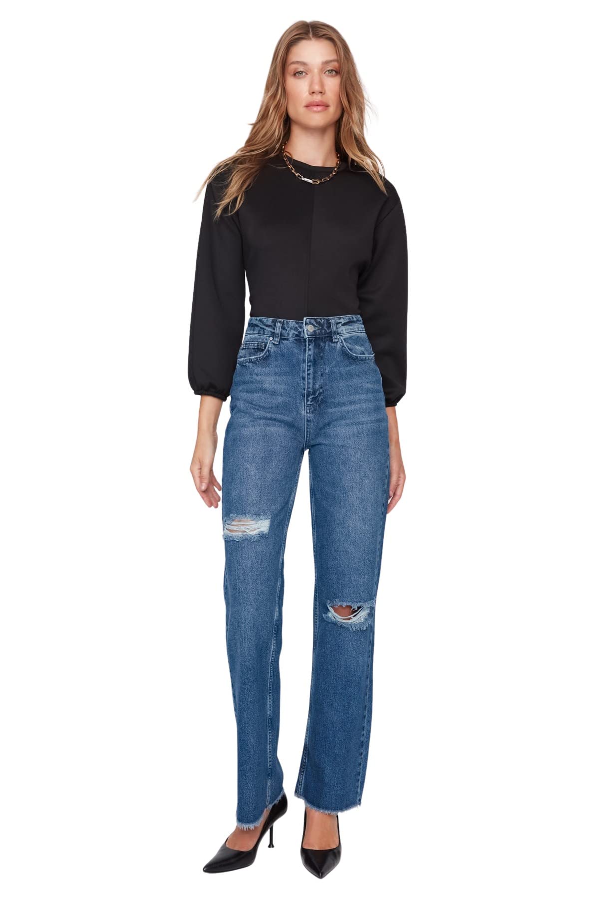Trendyol Jeans - Blue - Wide Leg
