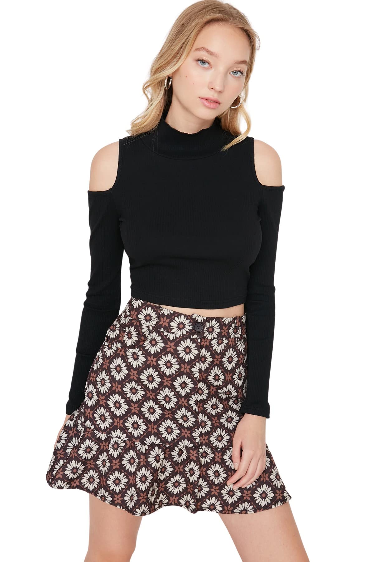 Trendyol Skirt - Brown - Mini