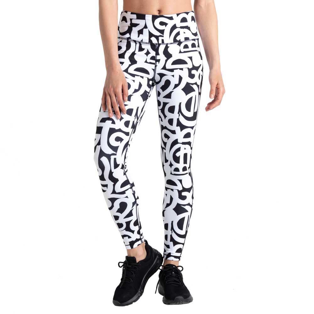 Dare 2b Womens Influential Legging Black & White Graffiti 8