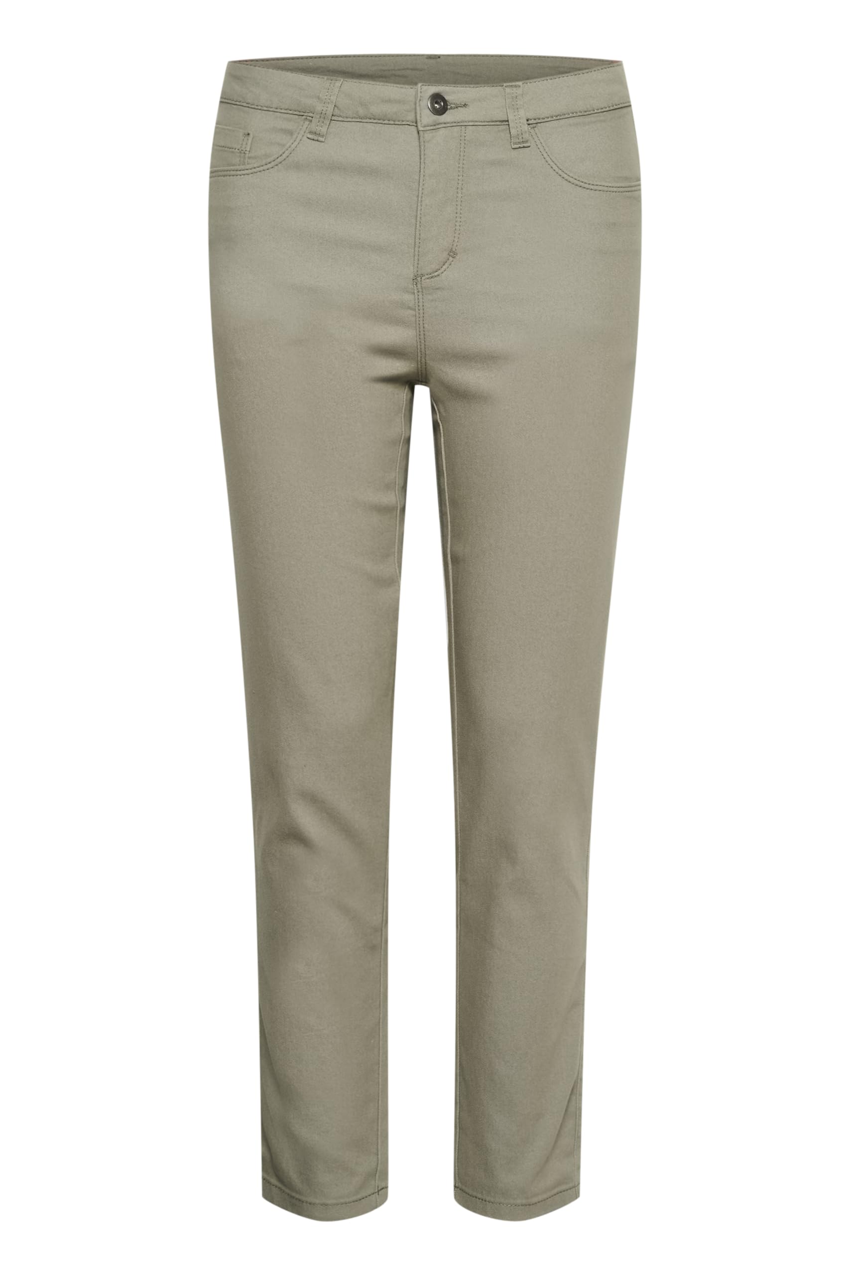 Kaffe Women's Women's Jeans Twill Cropped Slim Fit Midrise Waist Regular Waistband Jeans, Vetiver,