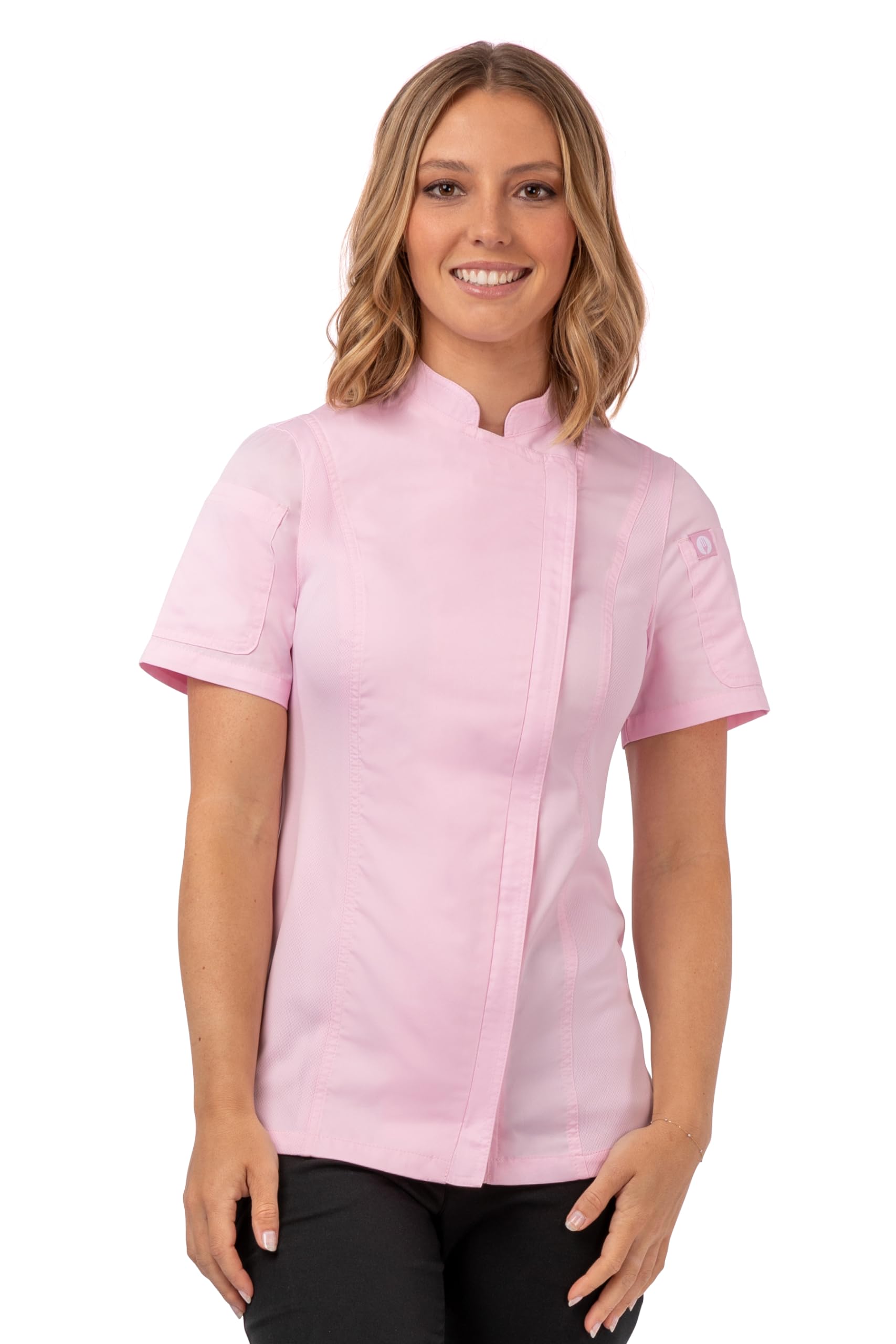 Chef Works Women's Springfield Chef Coat, Pink, XXL