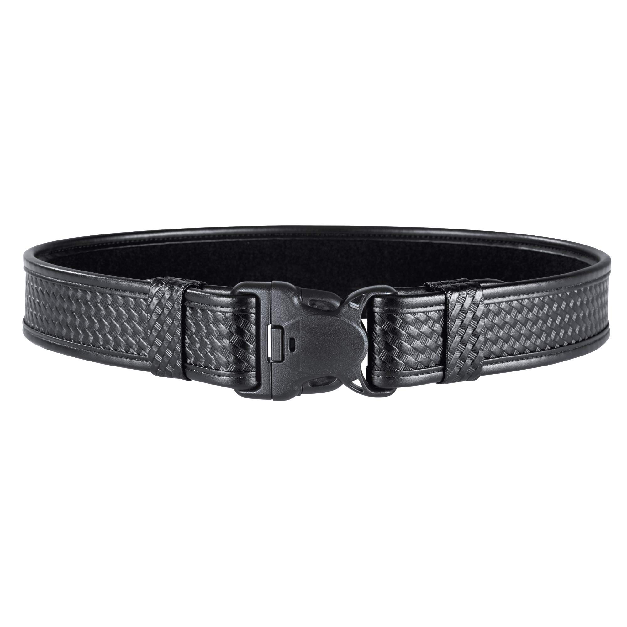 Bianchi 7980 Duty Belt with Tri-Release Buckle, Fits 2 inch Belt Loop, Basket Weave or Plain Black