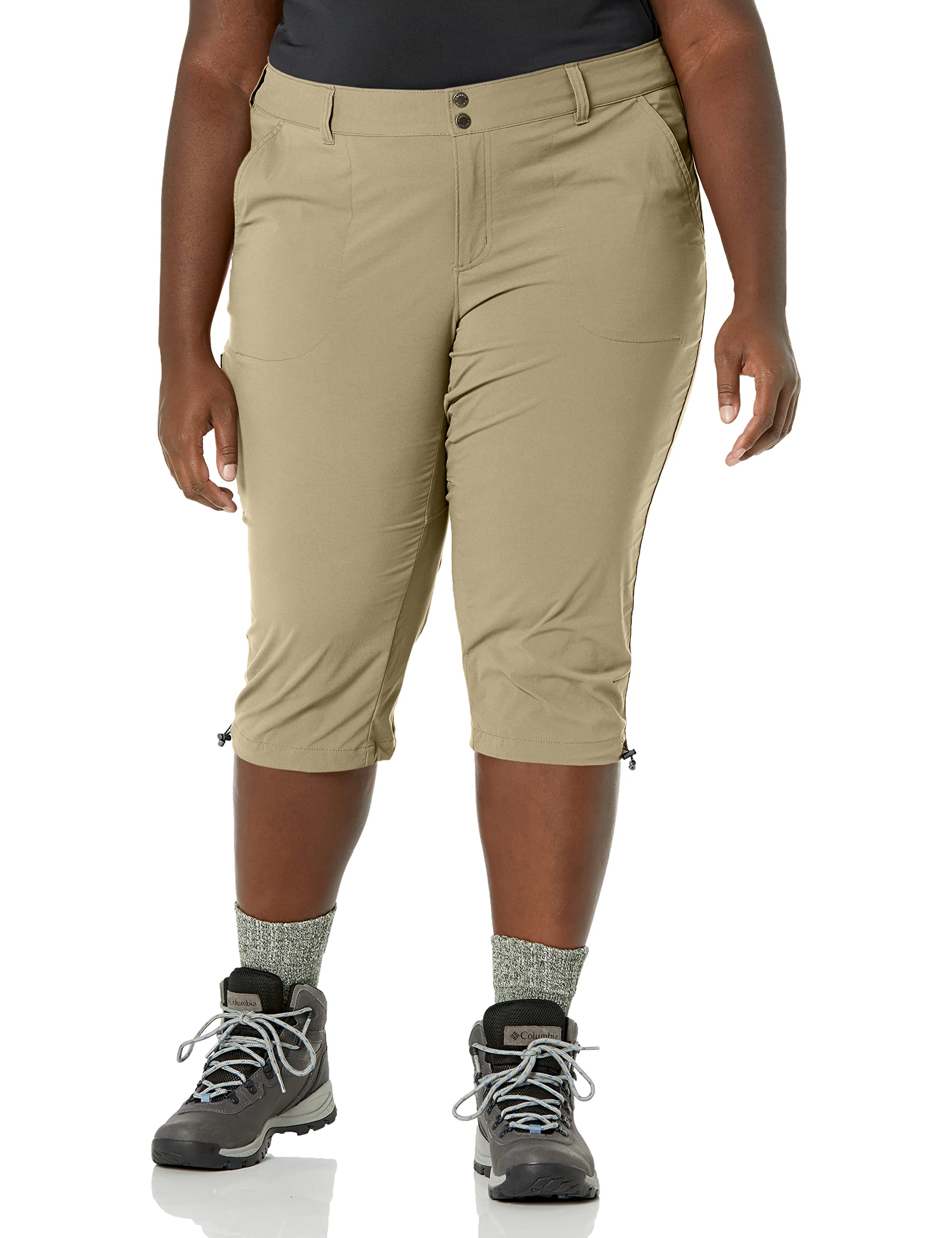 Columbia Women's Saturday Trail 2 Knee Pant Hiking Trousers, BRITISH TAN, Size W16/L18