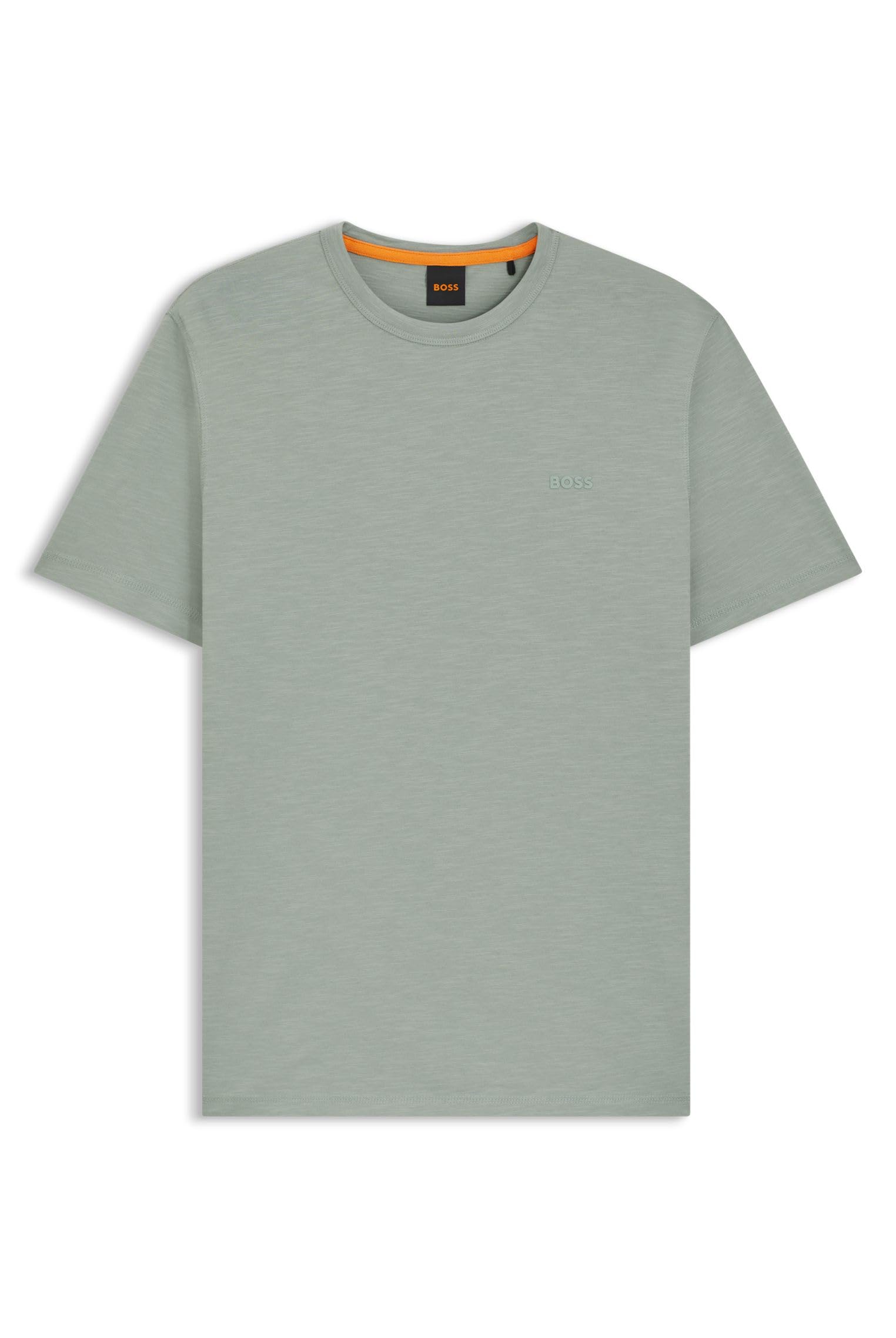 BOSS Mens Tegood Slub-Cotton T-Shirt with Logo Detail
