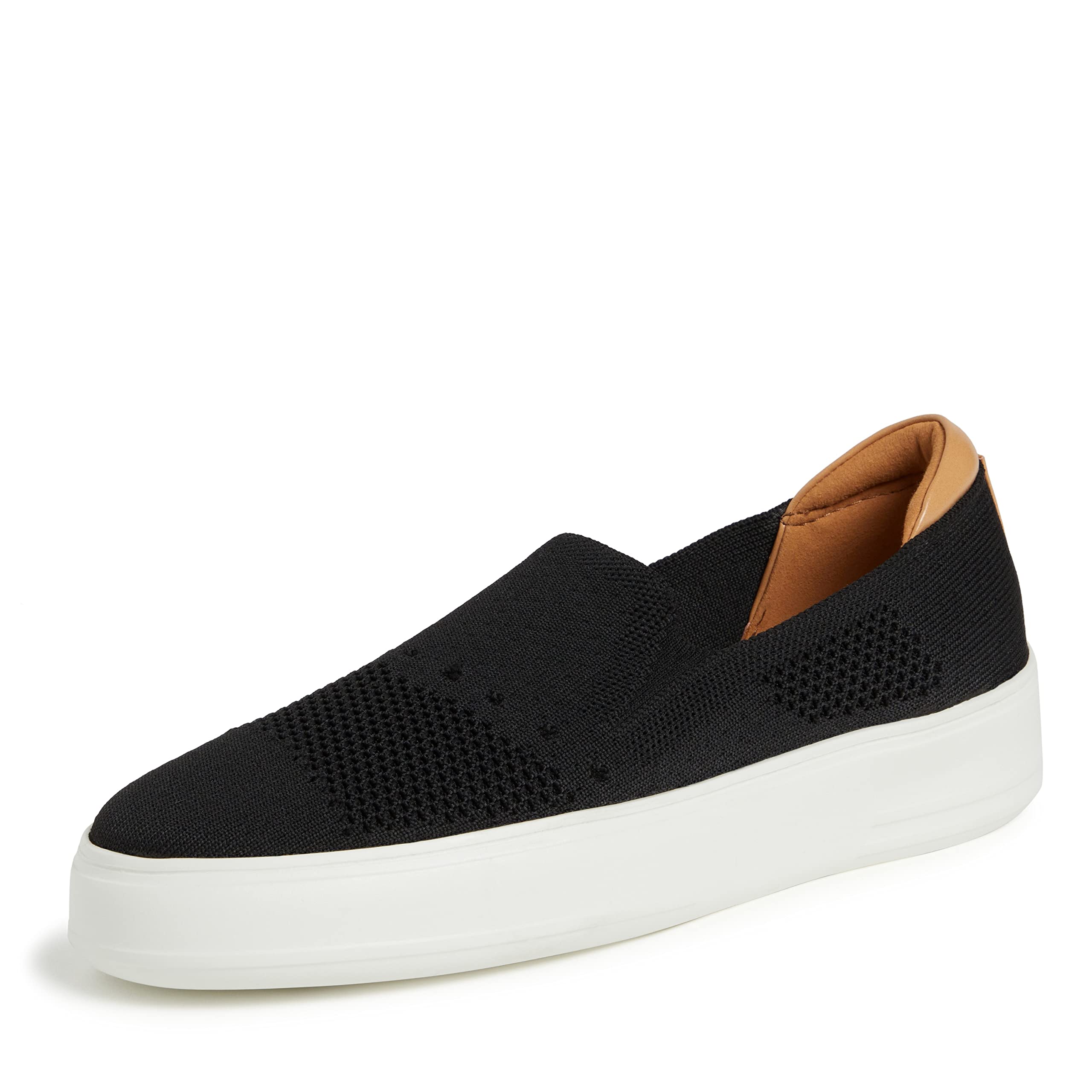 Dearfoams Women's Lightweight Comfort Walking Sophie Slip-on Sneaker, Black, 4 UK