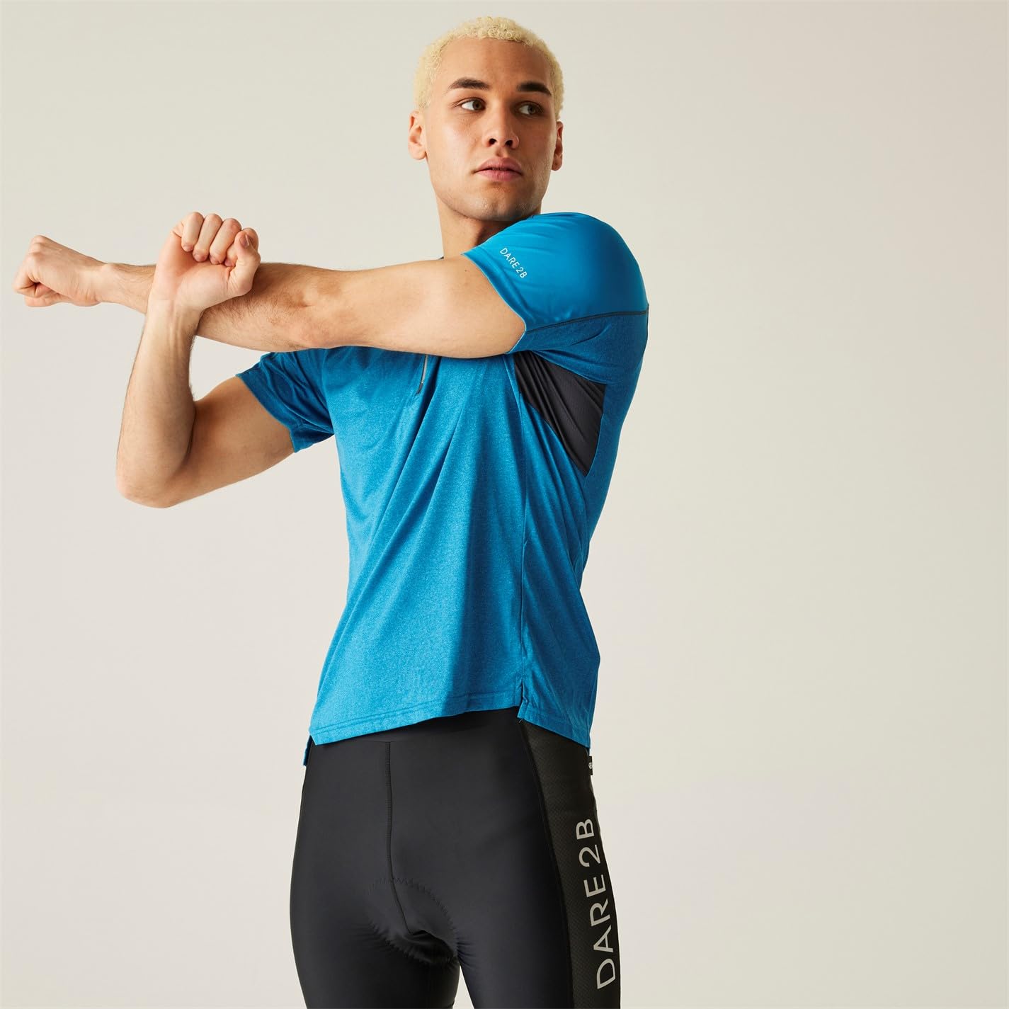 Dare 2b Men's ACES II Lightweight Cycle Clothing Zip Up Short Sleeve Jersey T-Shirt with Antibacterial and Quick Dry Sweat Wicking Technology - Perfect Tee for Activewear and Cycling