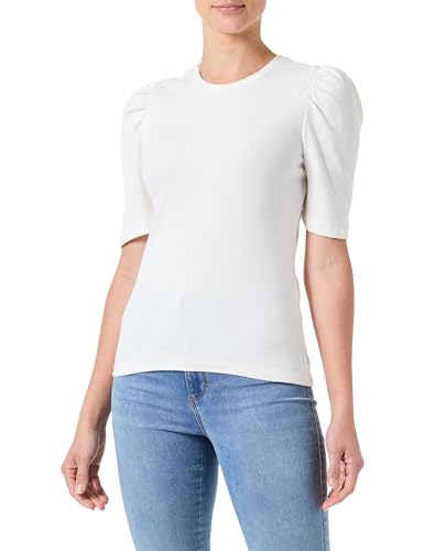 PIECES PCJANNA SS O-Neck TOP MM, Cloud Dancer, M