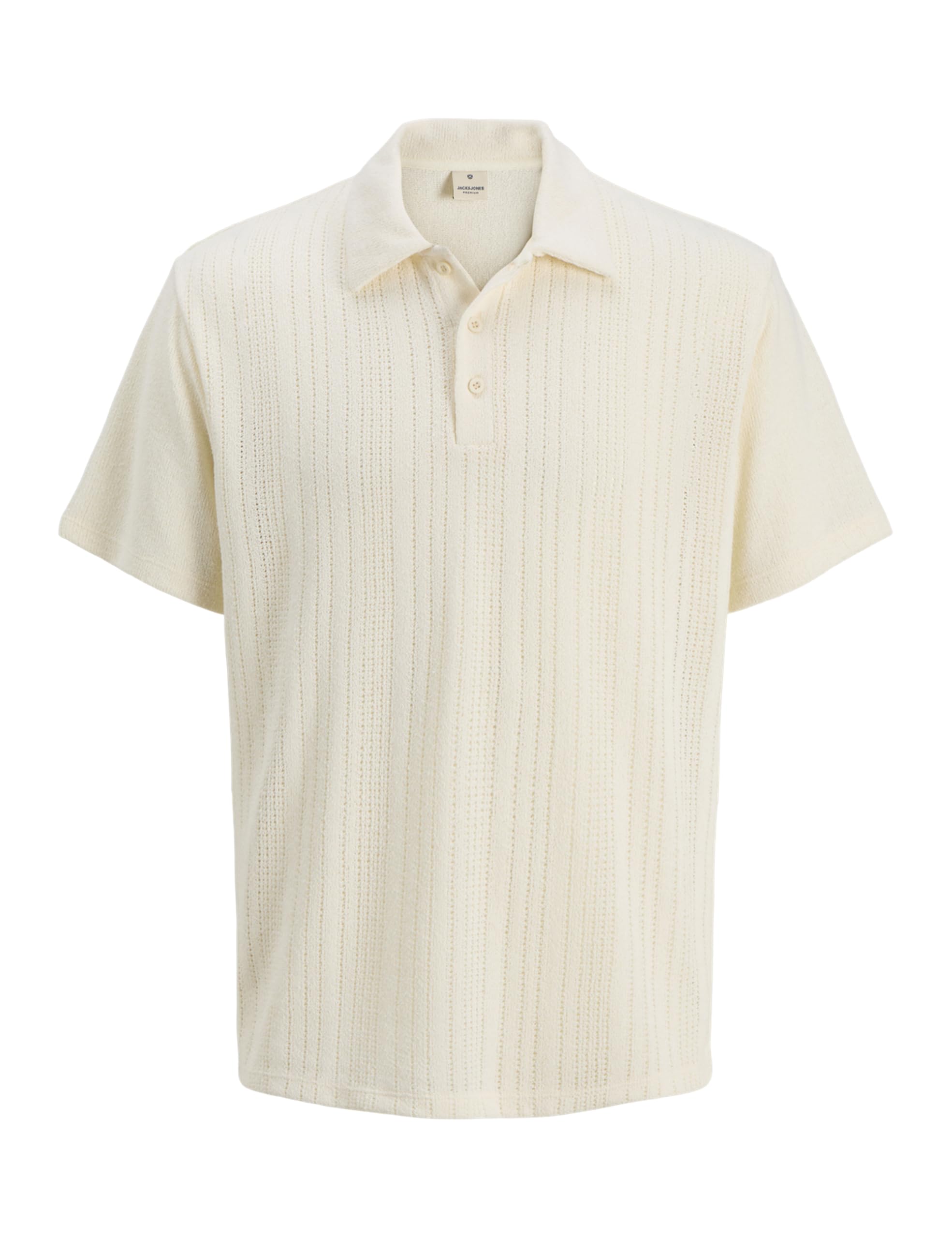 JACK & JONES Men's Jprbluasher SS Polo Shirt, Almond Milk, S