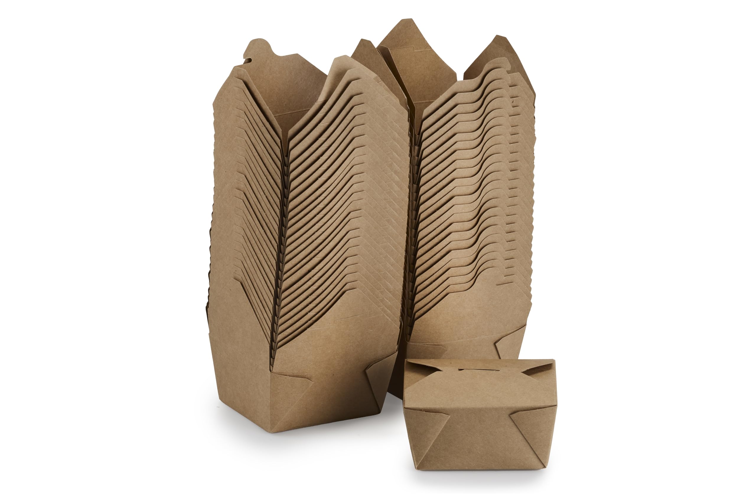 Signature Packaging - Kraft Food Takeaway Box - 25 Pack No. 1 (13 x 10.6 x 6.7 cm)