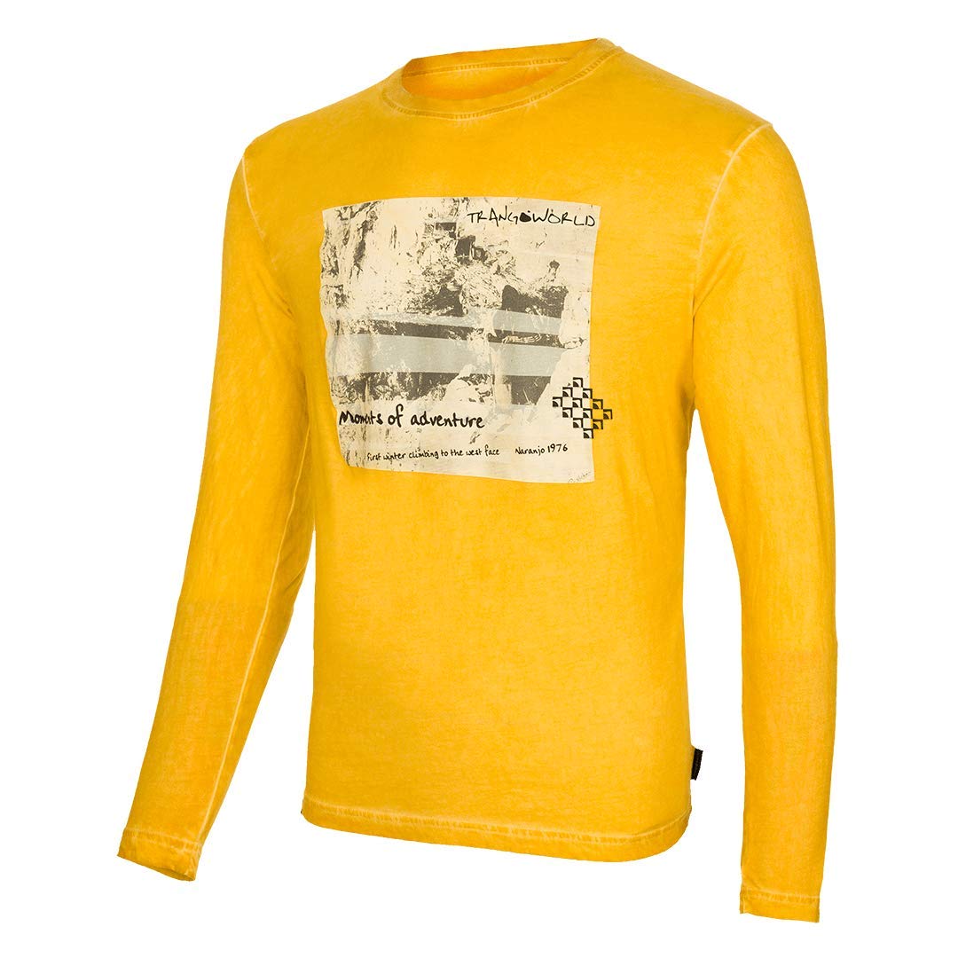 TRANGOWORLD Men's Moment T-Shirt, mens, T-Shirt, PC008433-5BS-S, Curry Yellow, S