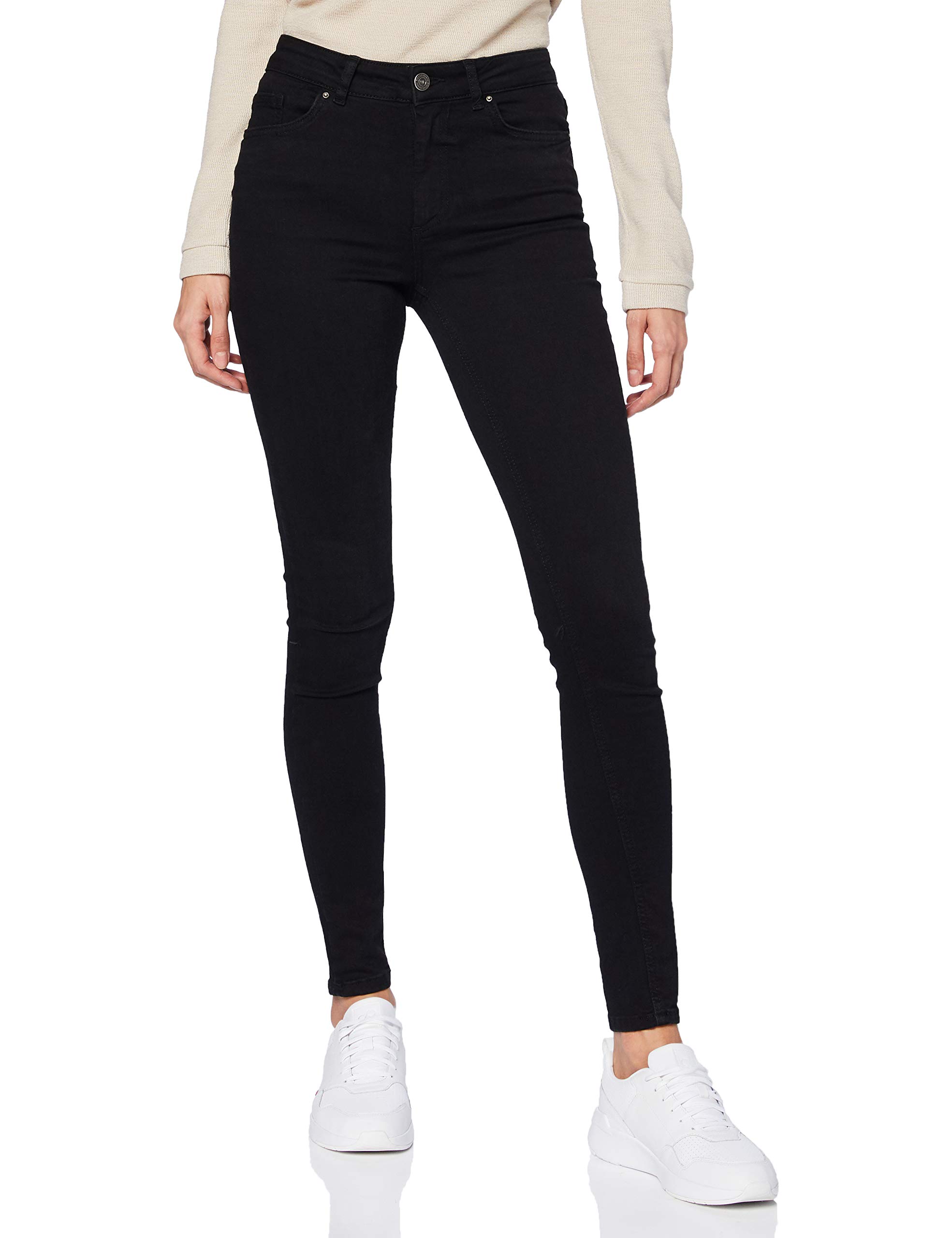 Pieces Damen PCDELLY SKN MW BL648-BA/NOOS BC Jeans, Schwarz, XS