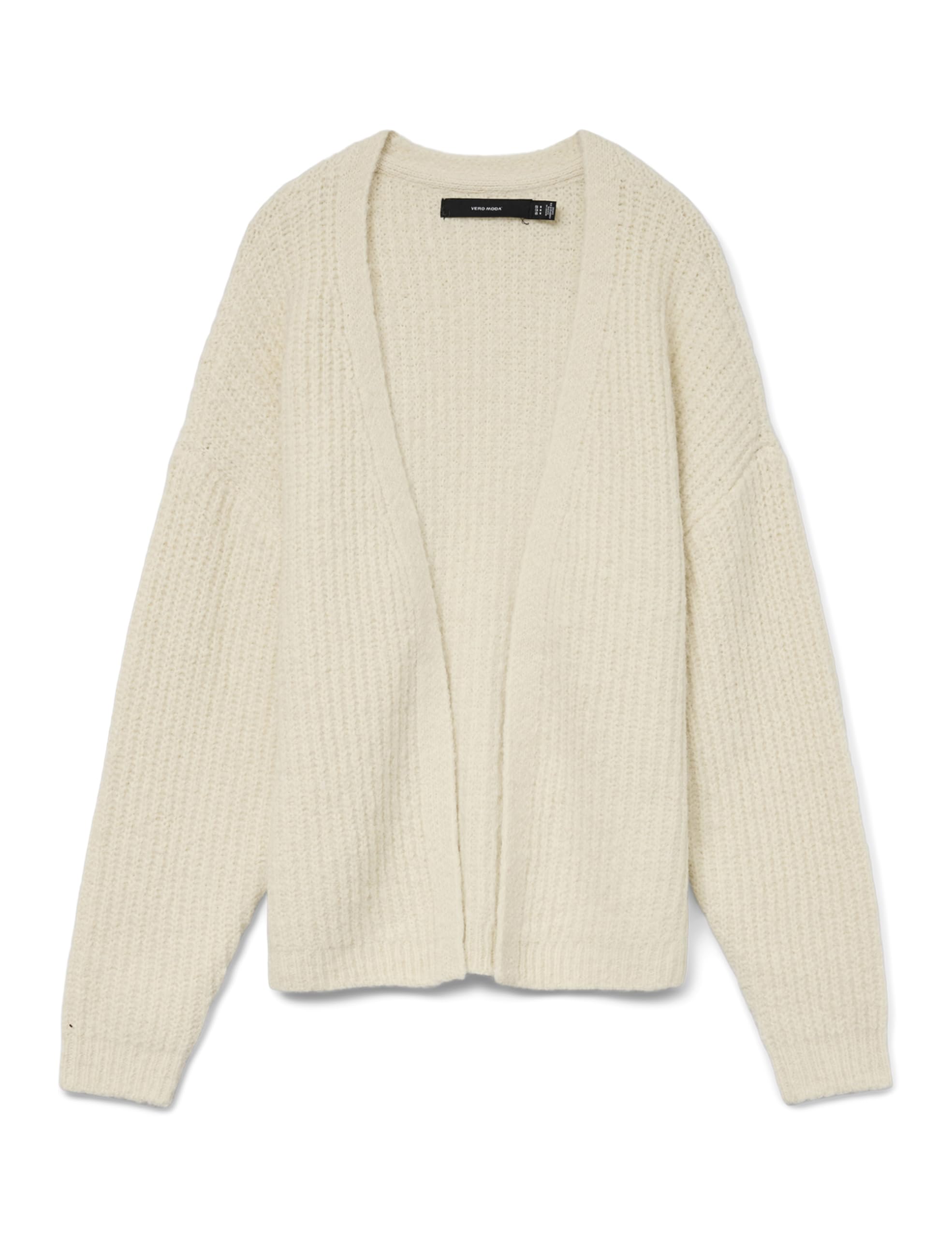 VERO MODA Vmnovah Rib LS V-Neck Open Cardigan Noos, Birch, M