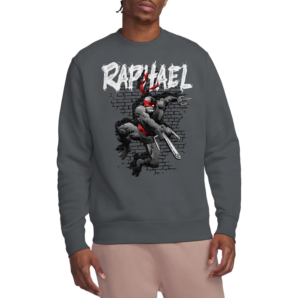 Teenage Mutant Ninja Turtles Tmnt Tmnt Raphael Crew Sweatshirt, Charcoal, XX-Large