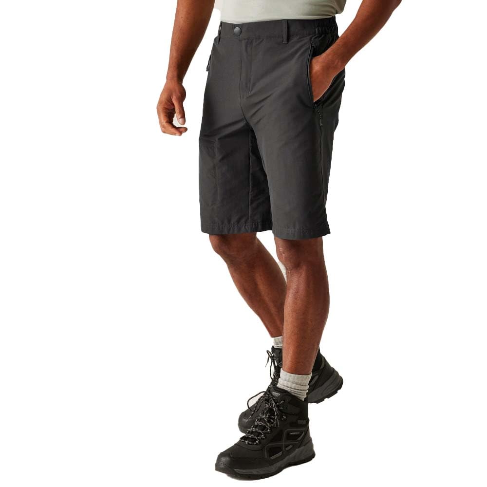 Regatta Mens Highton Long Shorts, Water Repellent & Multi Pocketed Outdoor Active Walking Shorts - Perfect for Hiking & Camping Grey