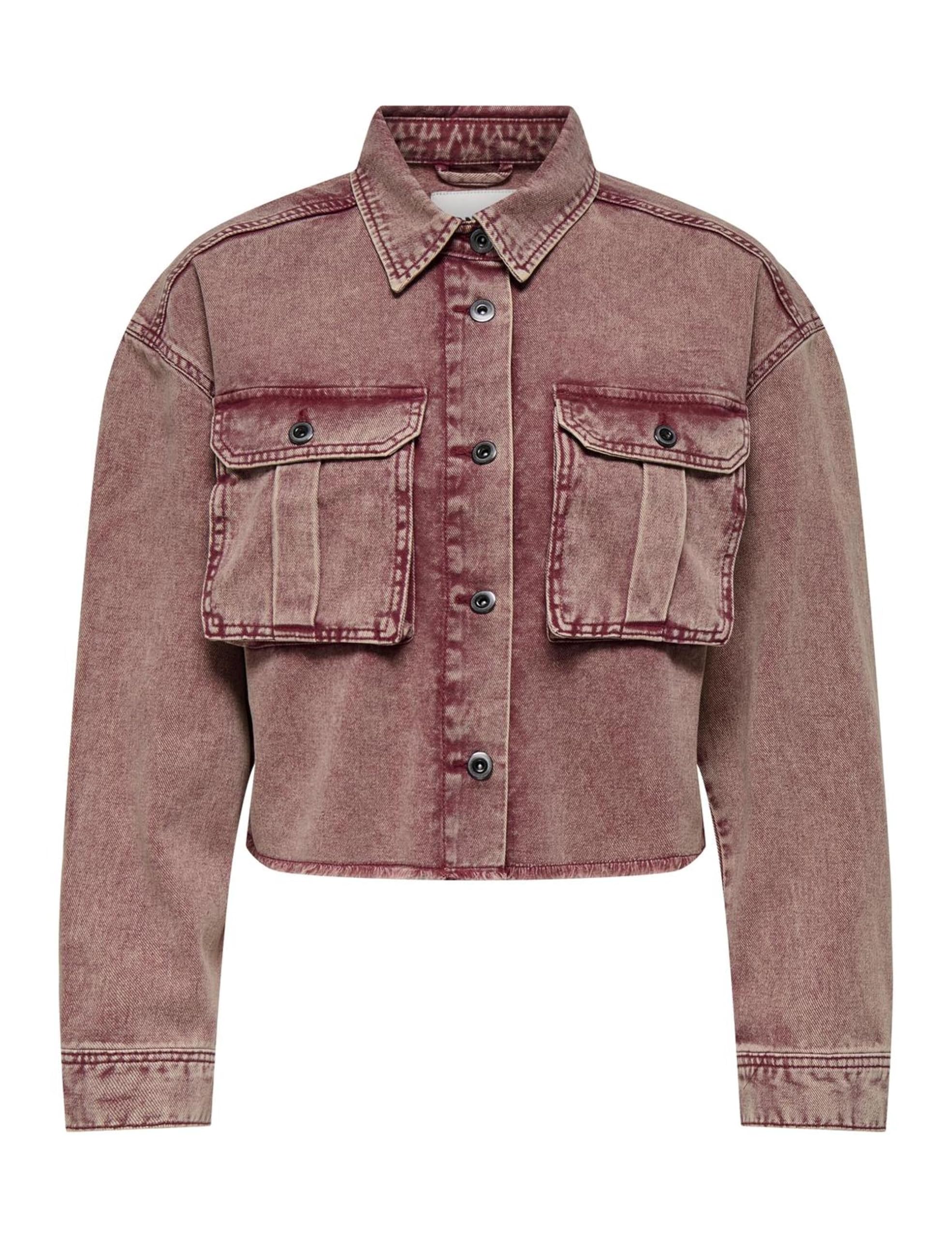 ONLY Women's Onldrew Acid Jacket CC OTW, Ruby Wine, L