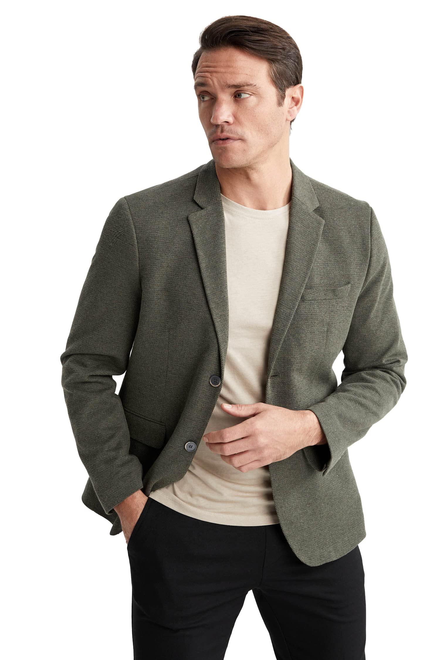 DeFacto Men's Blazer, Khaki, 38R