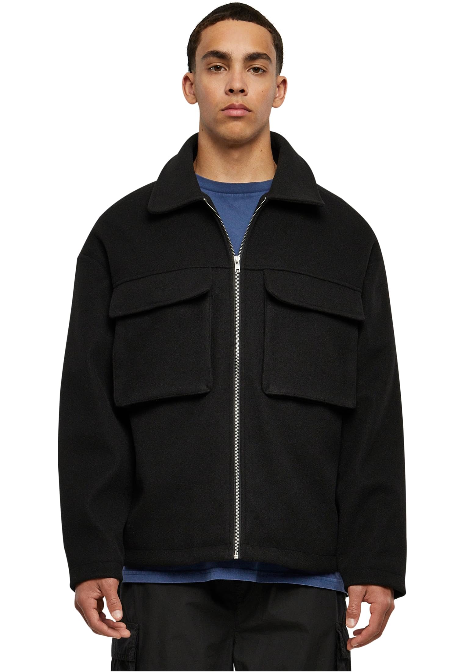 Urban Classics Men's Big Pocket Blouson Jacket, Black, S