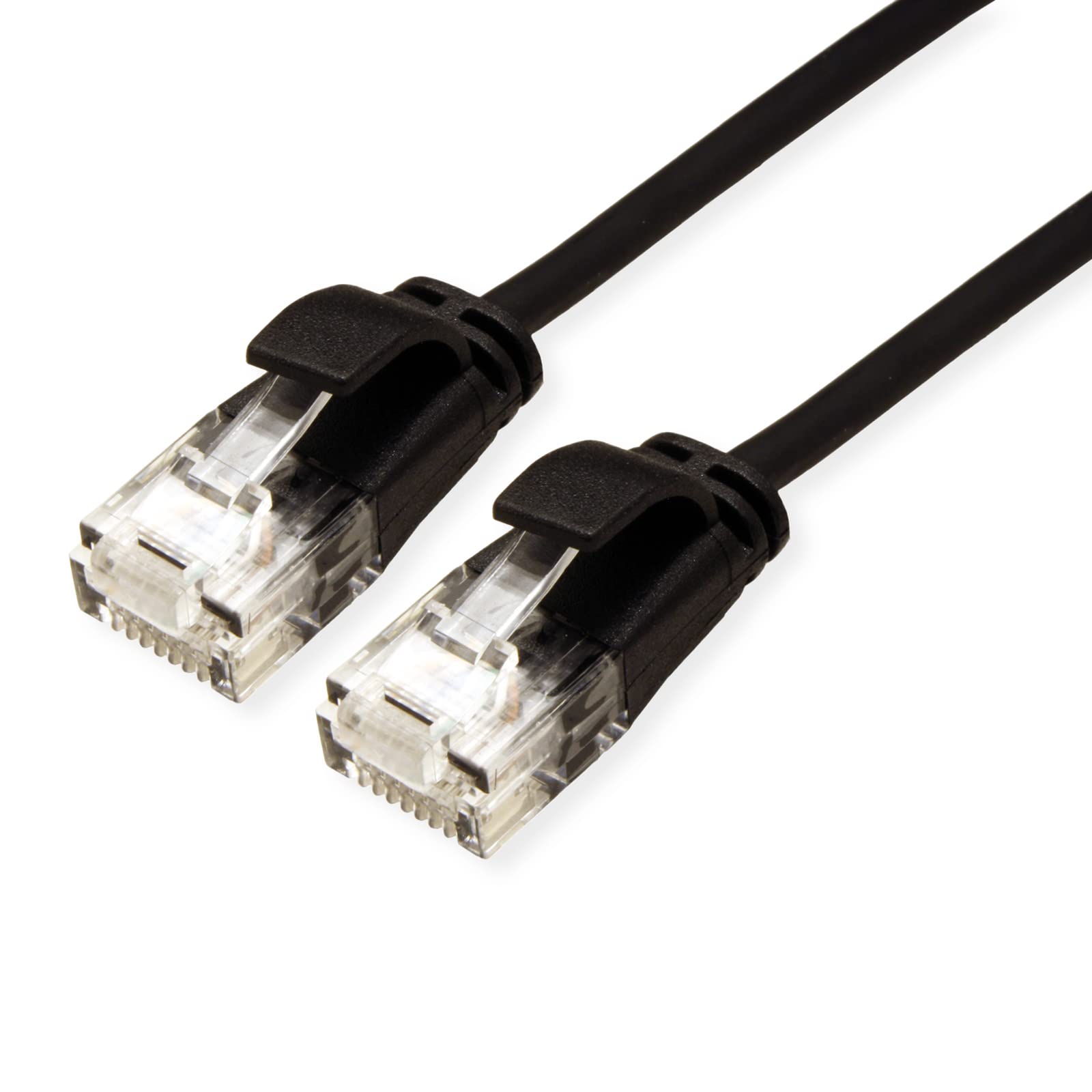 ROLINE UTP DataCenter Patch Cable Cat.6A (Class EA), halogen-, slim, black, 0.15 m