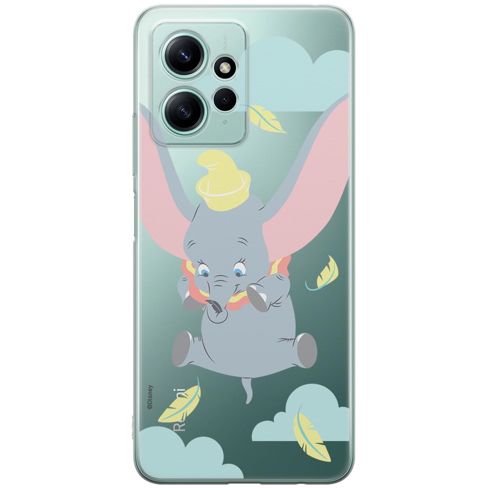 ERT GROUP mobile phone case for Xiaomi REDMI NOTE 12 4G original and officially Licensed Disney pattern Dumbo 014 optimally adapted to the shape of the mobile phone, partially transparent